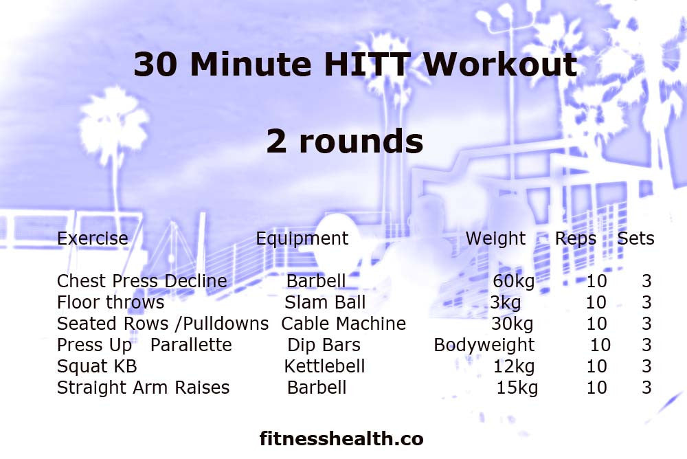 30 Minute HITT Workout 2 Workout - Fitness Health