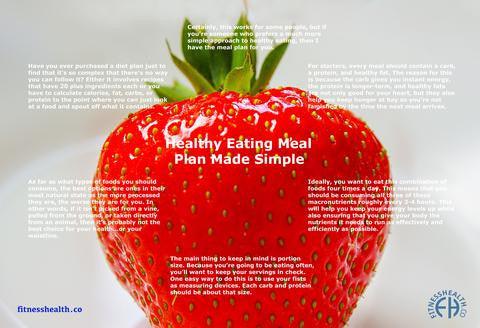 Healthy Eating Meal Plan Made Simple - Fitness Health