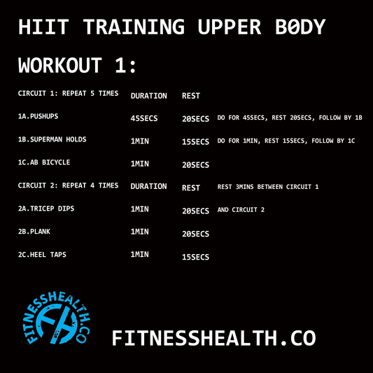 HIIT Training Workout 1: Upper Body - Fitness Health 