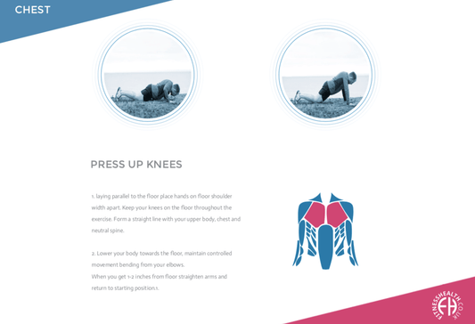 KNEELING PRESS UP'S - Fitness Health