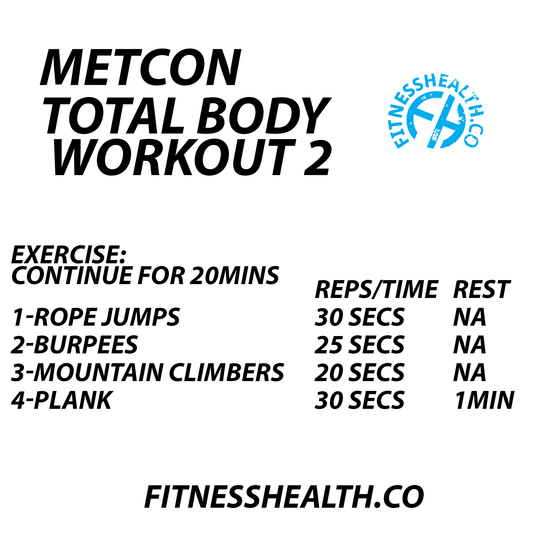 METCON Training workout 2 Core and leg blast - Fitness Health 