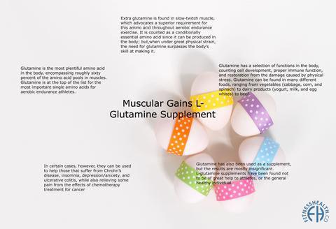 Muscular Gains  L- Glutamine Supplement - Fitness Health