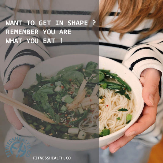 Want to get in shape ? Remember you are what you eat ! - Fitness Health