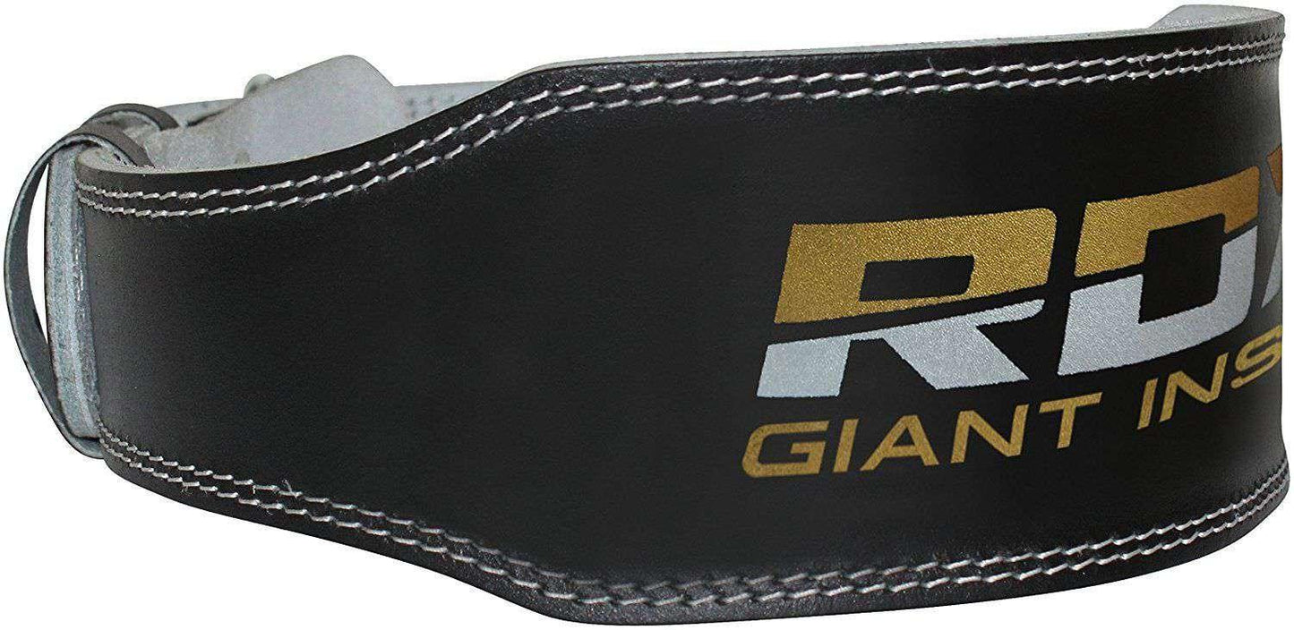 4 INCH LEATHER WEIGHTLIFTING GYM BELT RDX - Fitness Health 