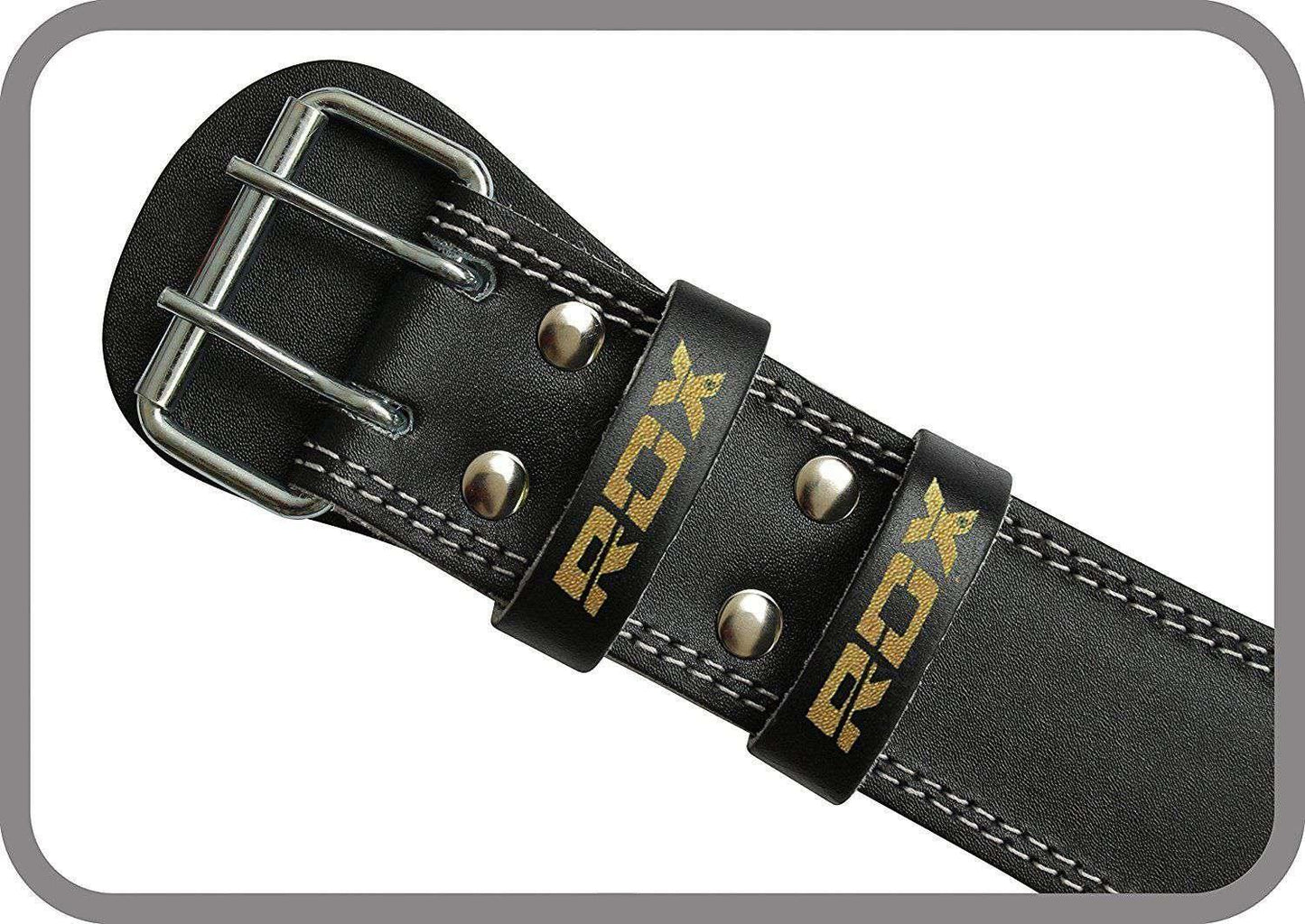 4 INCH LEATHER WEIGHTLIFTING GYM BELT RDX - Fitness Health