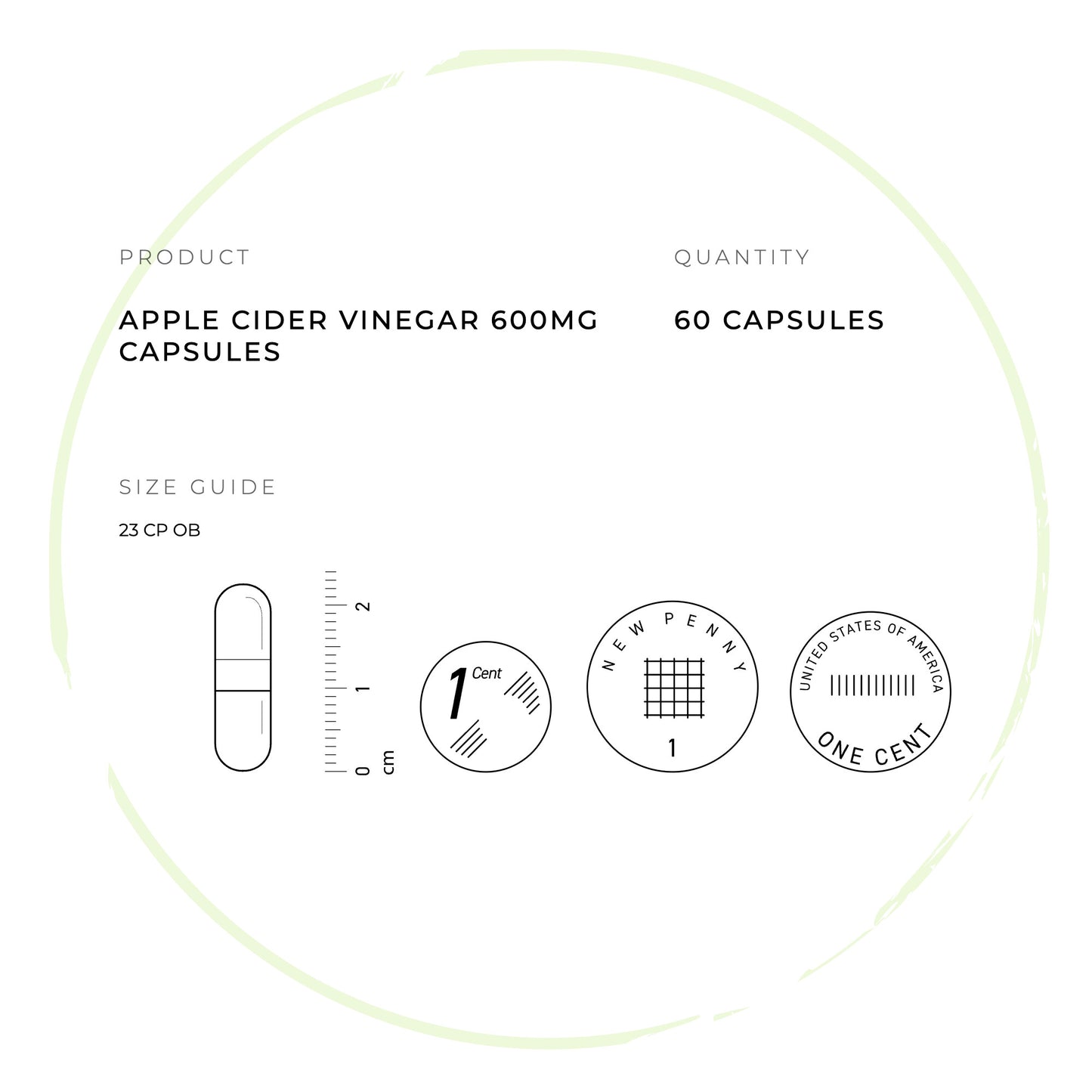 Apple Cider Vinegar 600mg Capsules with The Mother