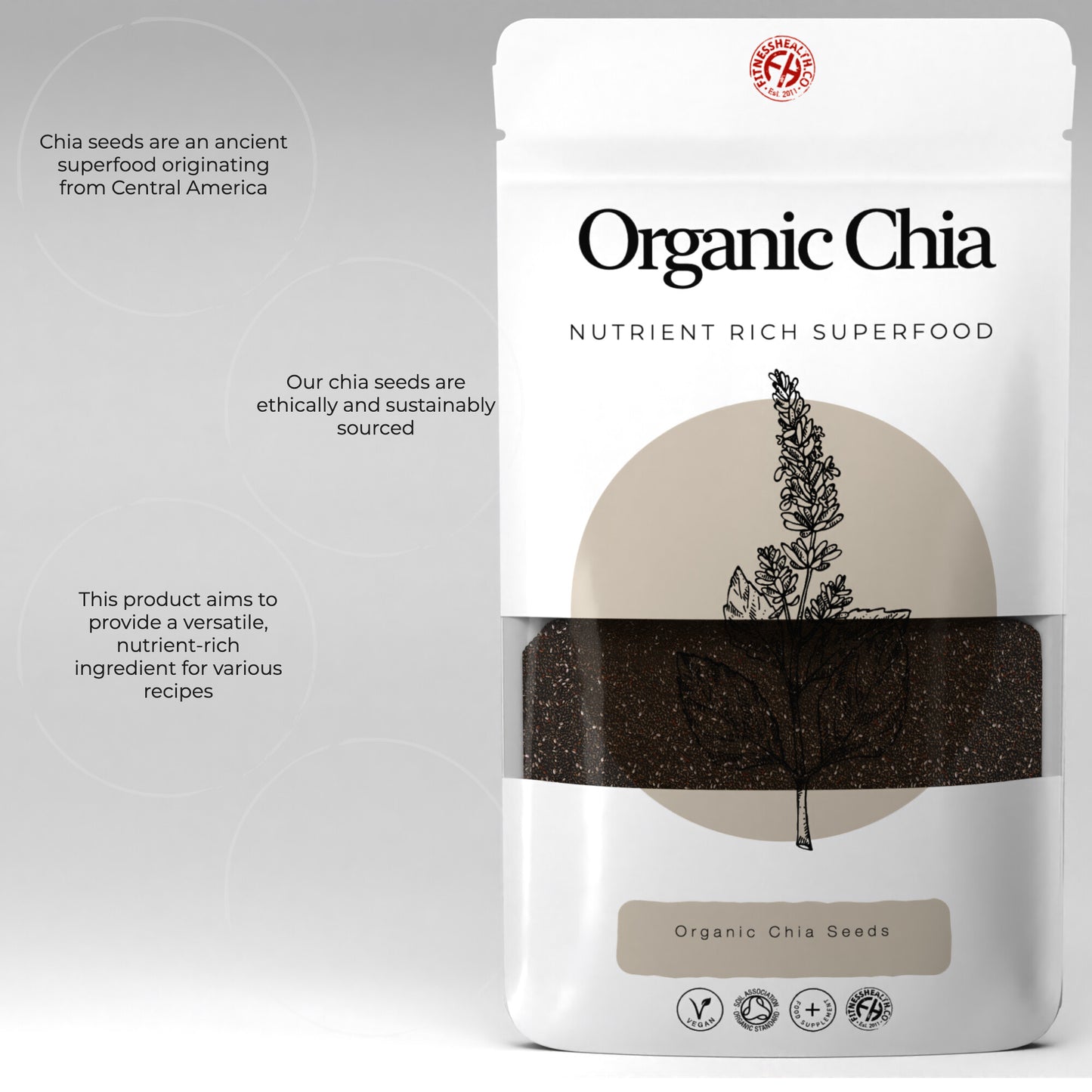 Organic Chia Seeds Raw Whole Chia