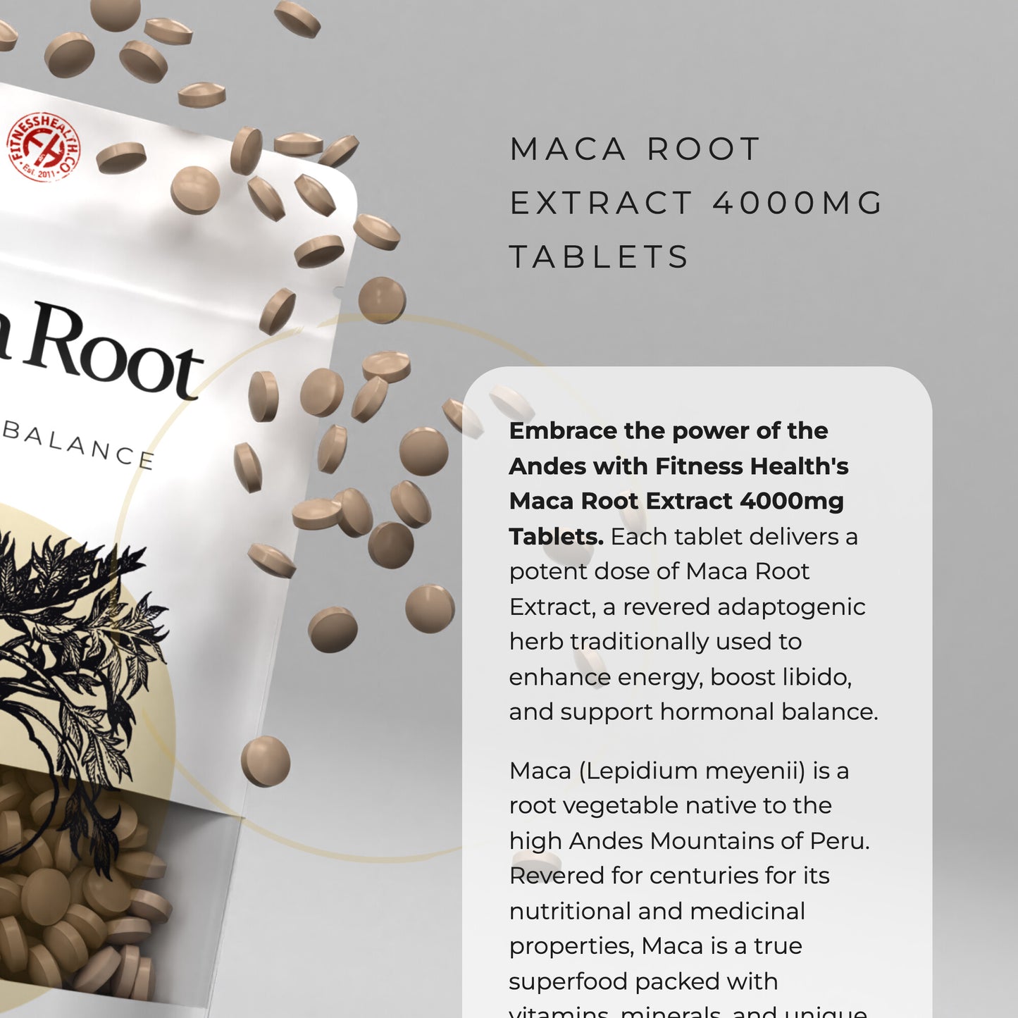 Maca Root Extract 4000mg Tablets