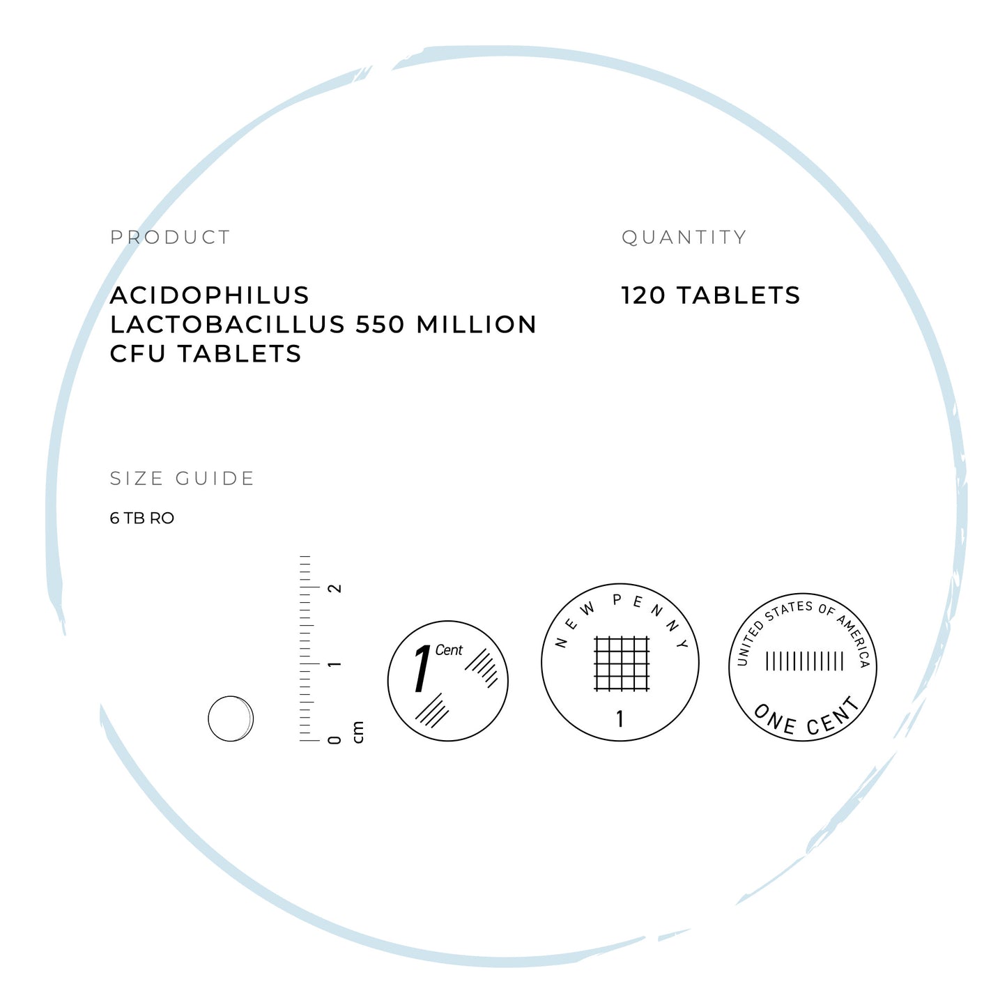 Acidophilus Lactobacillus 550 Million Probiotic Tablets