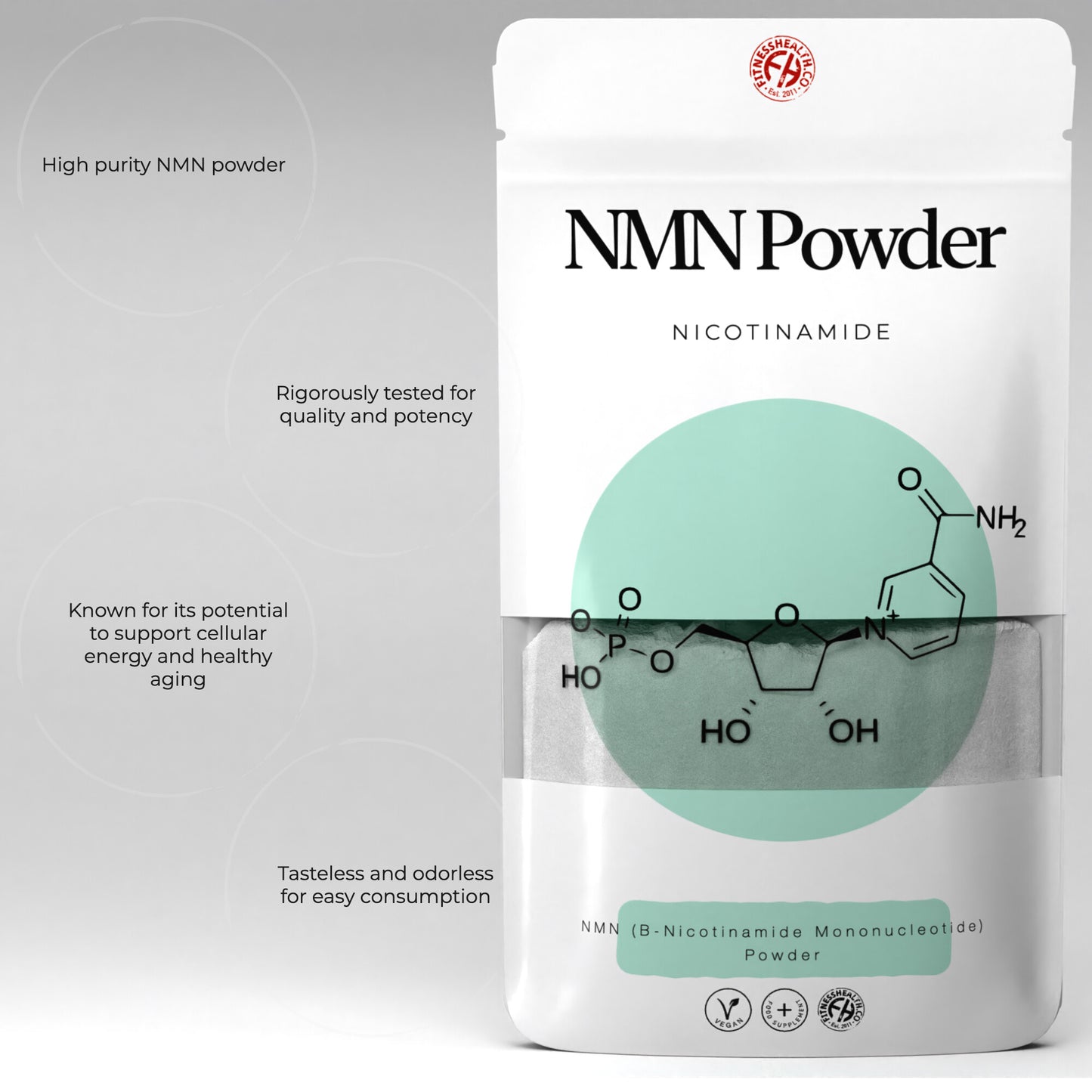 NMN Anti-Aging Powder - Cellular Health Support Adults 40+