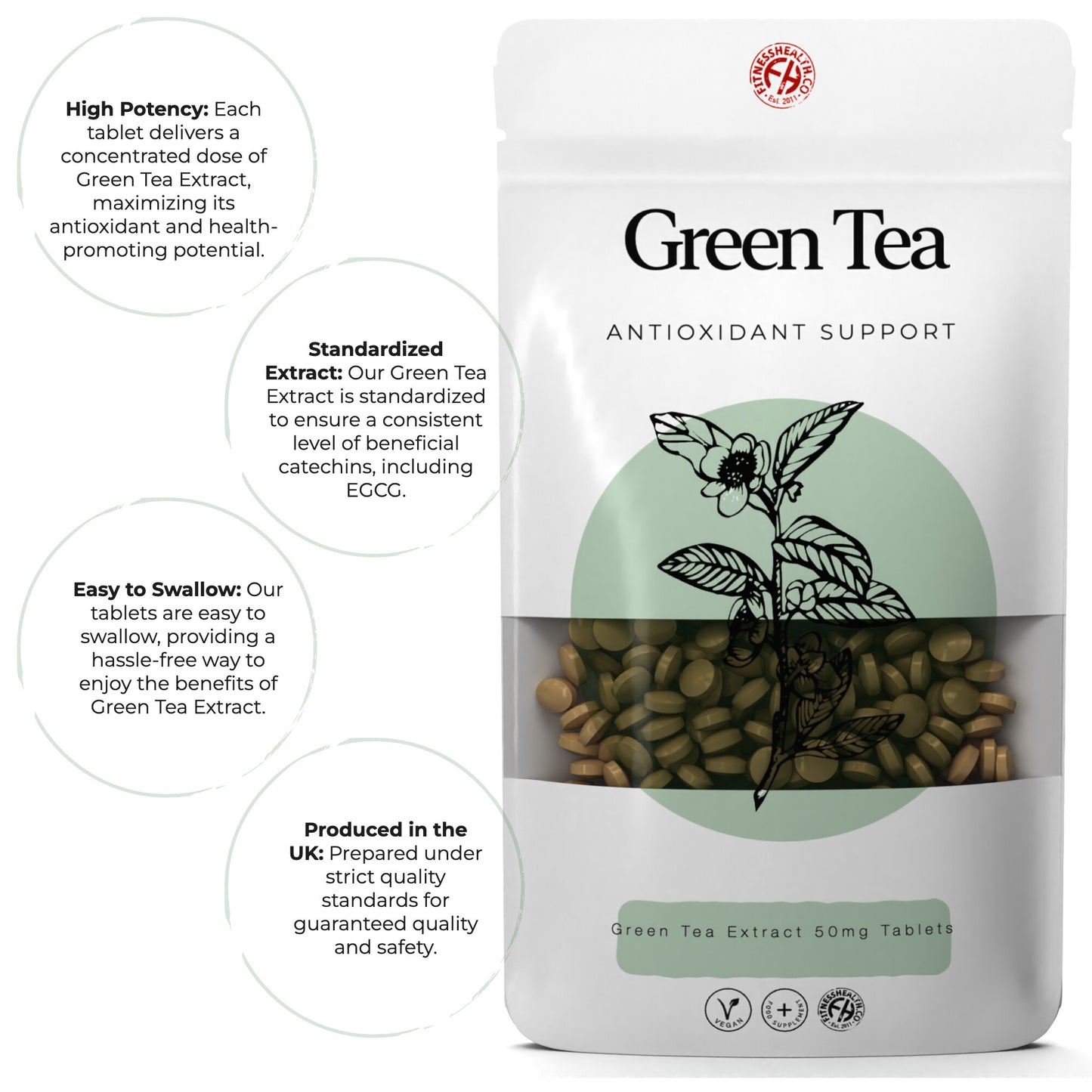 Green Tea Extract 50mg Tablets