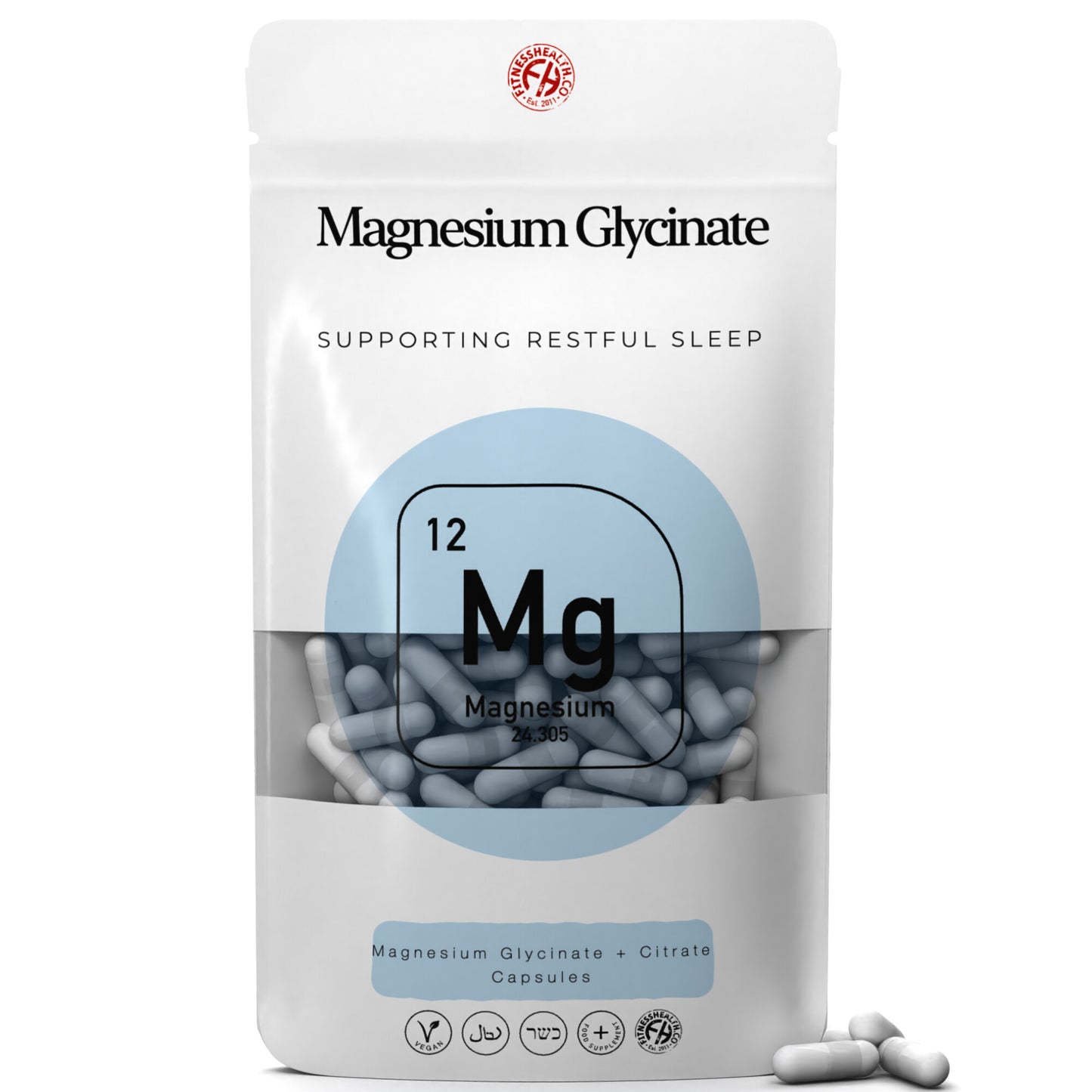 Magnesium Complex - Glycinate & Citrate - High Absorption Capsules for Sleep & Muscle Support