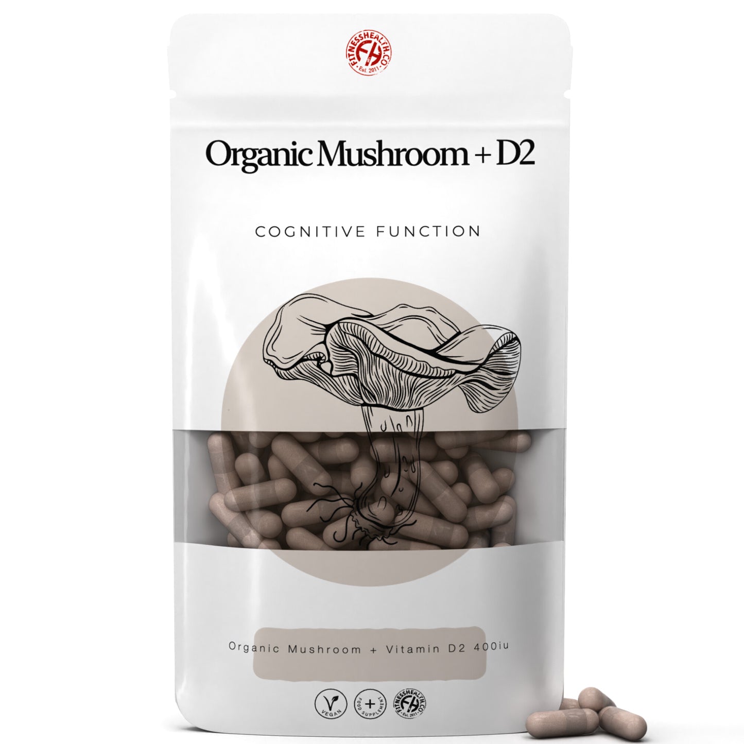 Organic Vegan Mushroom Vitamin D Capsules