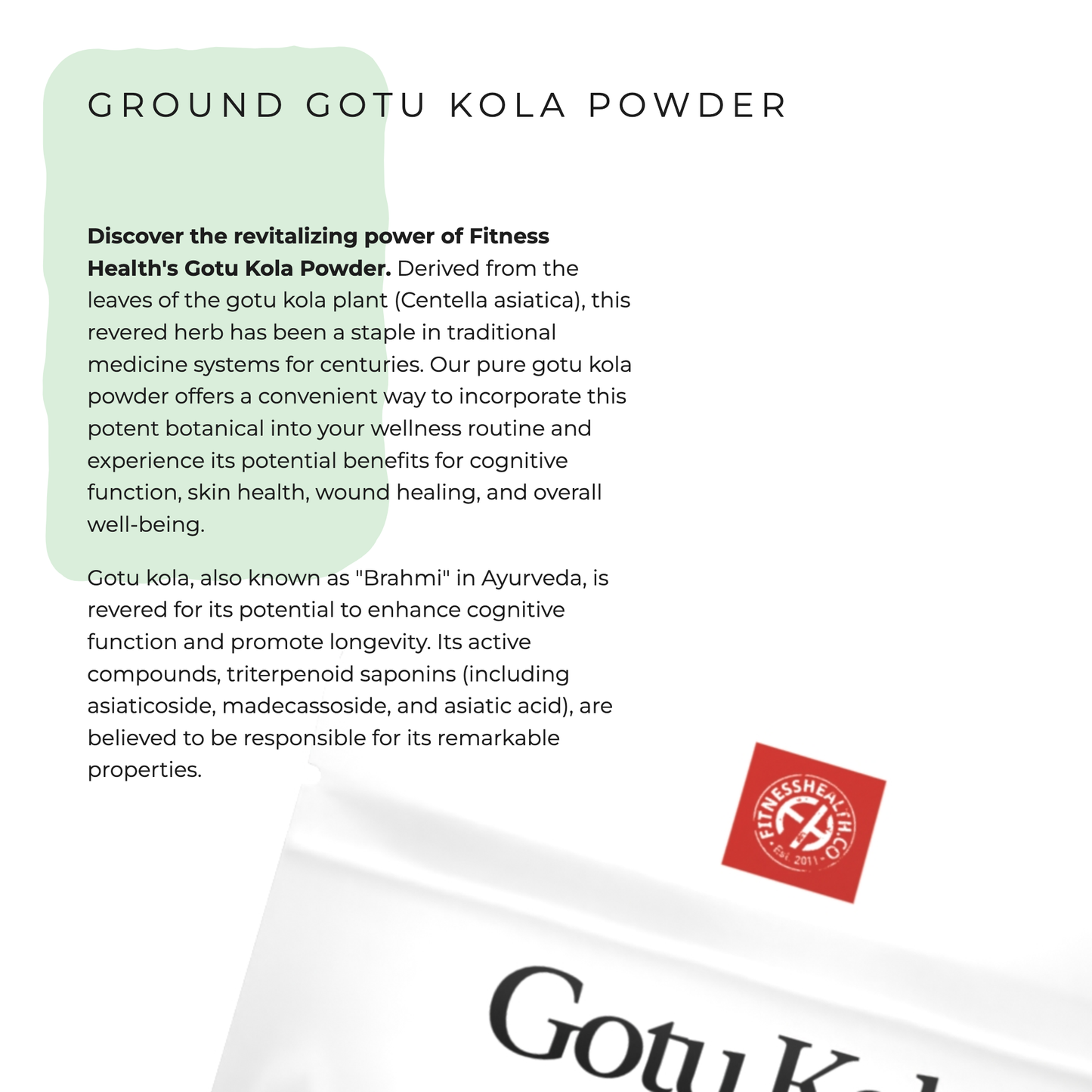 Gotu Kola Ground Powder