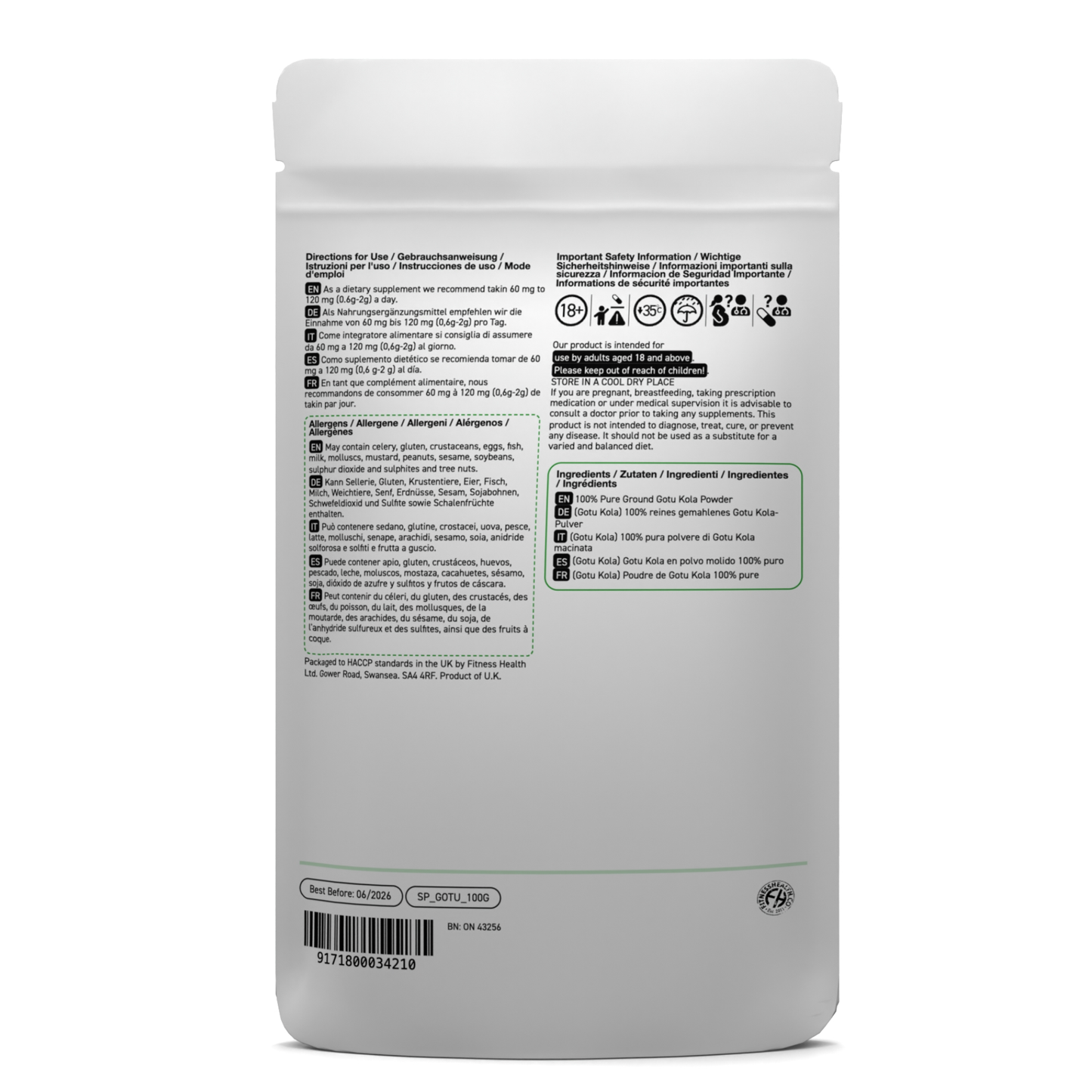 Gotu Kola Ground Powder