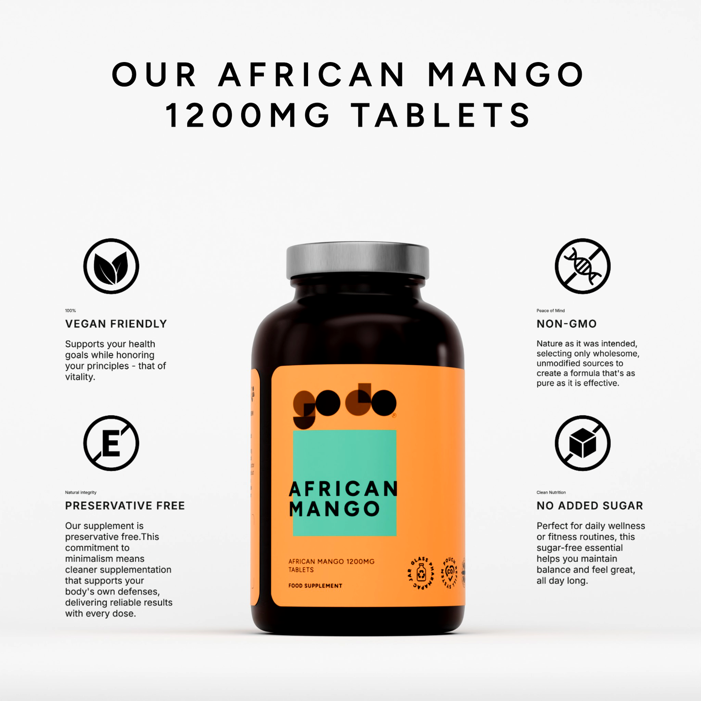 African Mango Extract 1200mg Tablets - Natural Formula