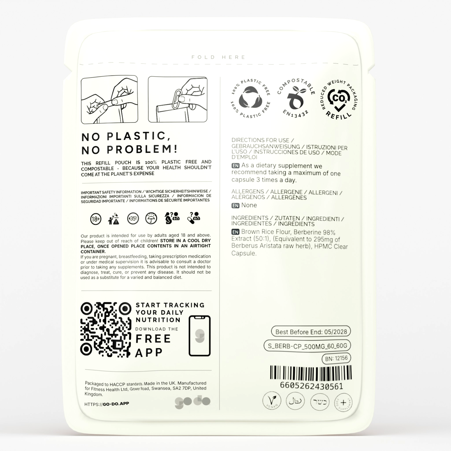 Metabolic Health & Glucose Support - Berberine Extract 295mg Capsules