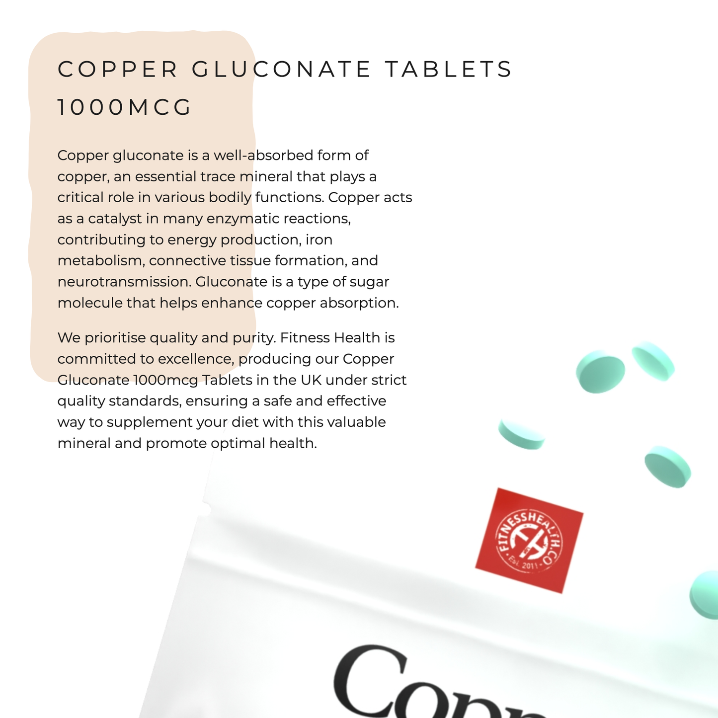 Copper Gluconate Tablets 1000mcg