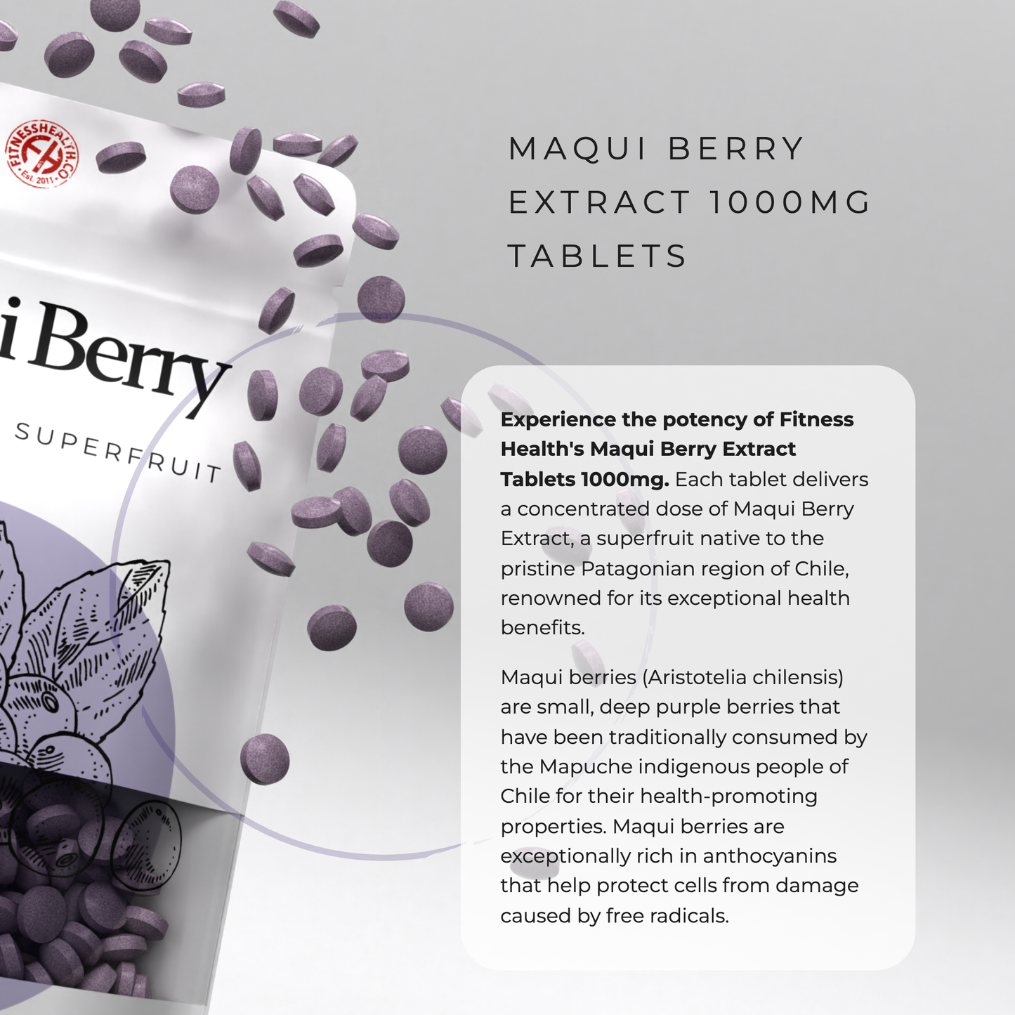 Maqui Berry Extract Tablets 1000mg
