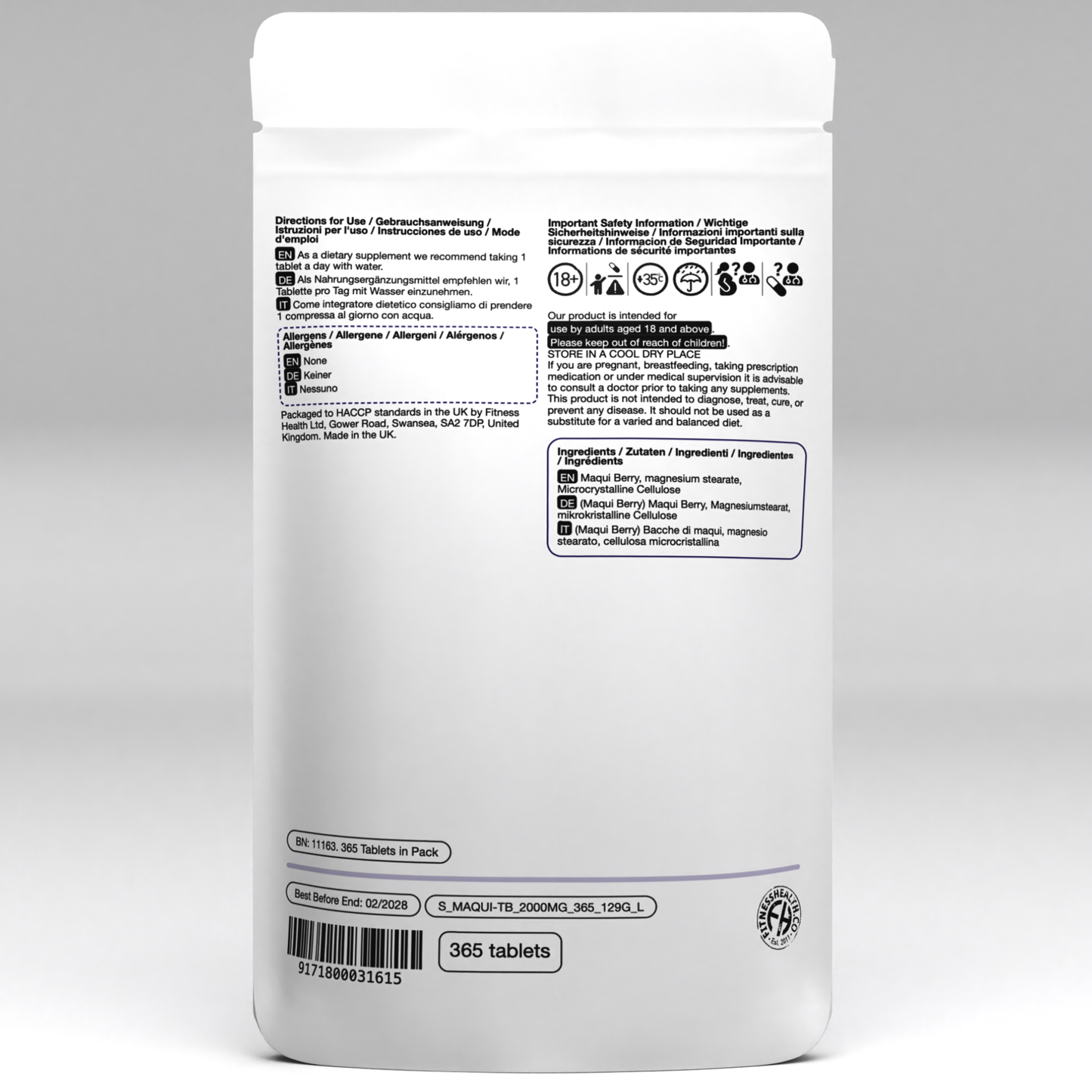 Maqui Berry Extract Tablets 1000mg