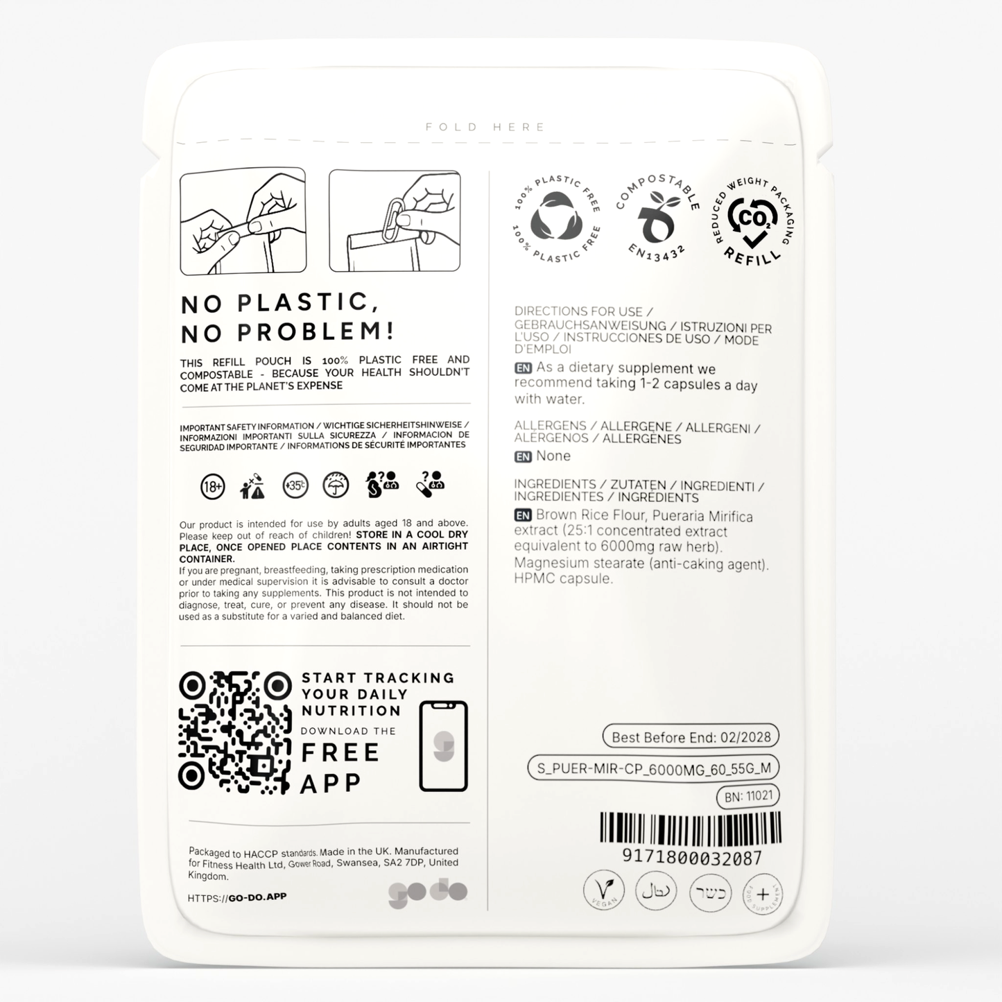 Pueraria Mirifica Extract 6000mg Capsules - Women's Hormonal Balance Support - Thai White Kwao Krua