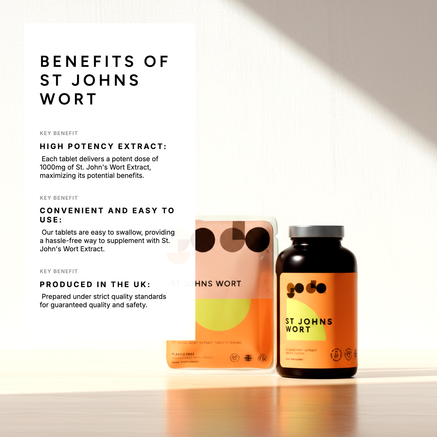 St Johns Wort Extract tablets 1000mg