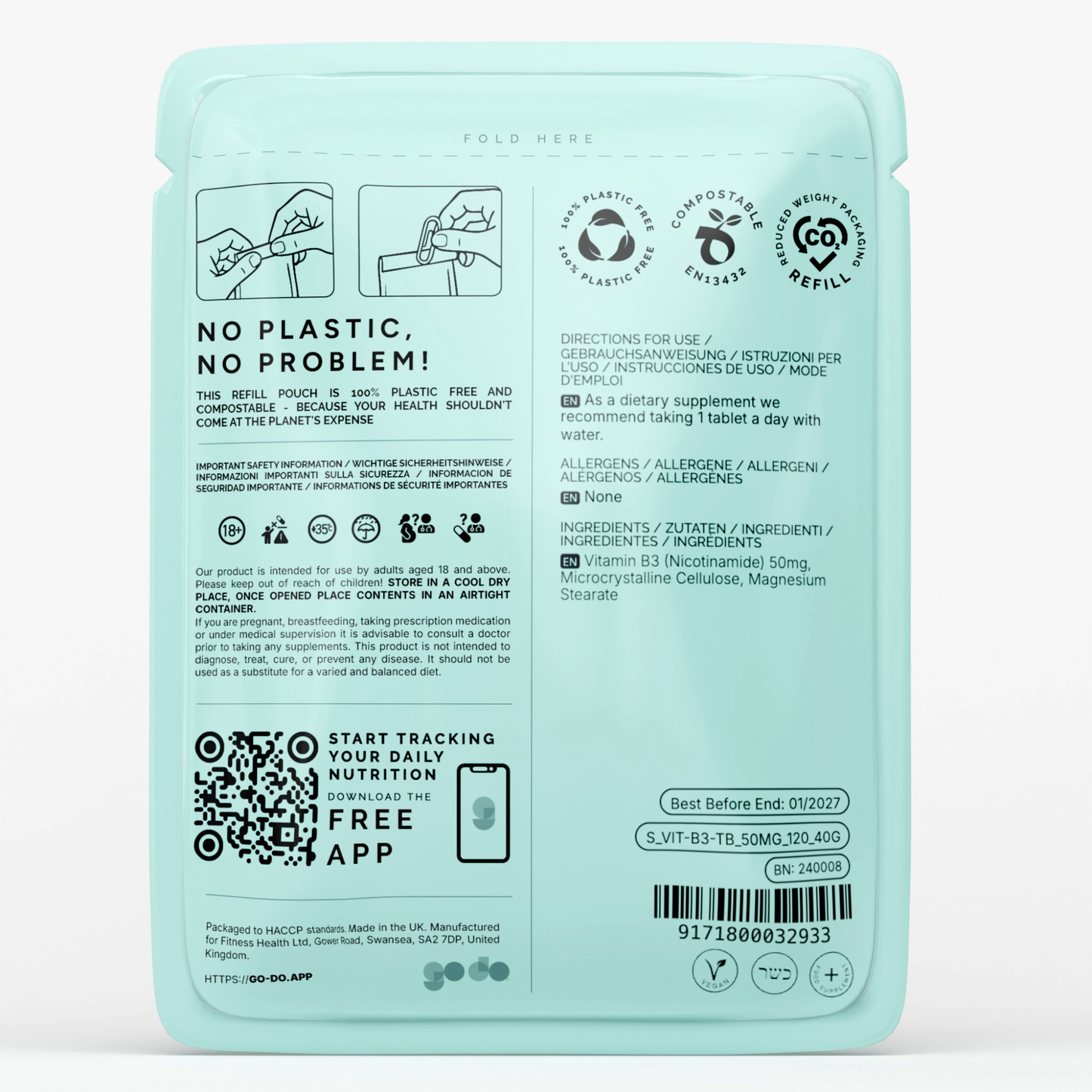 Vitamin B3 Nicotinamide 50mg Tablets - Essential B Vitamin Formula