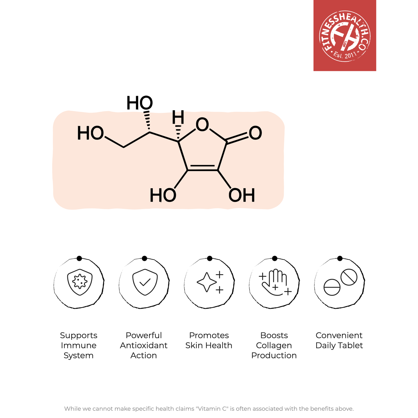 Vitamin C 500mg Tablets - Ascorbic Acid - Immune Support