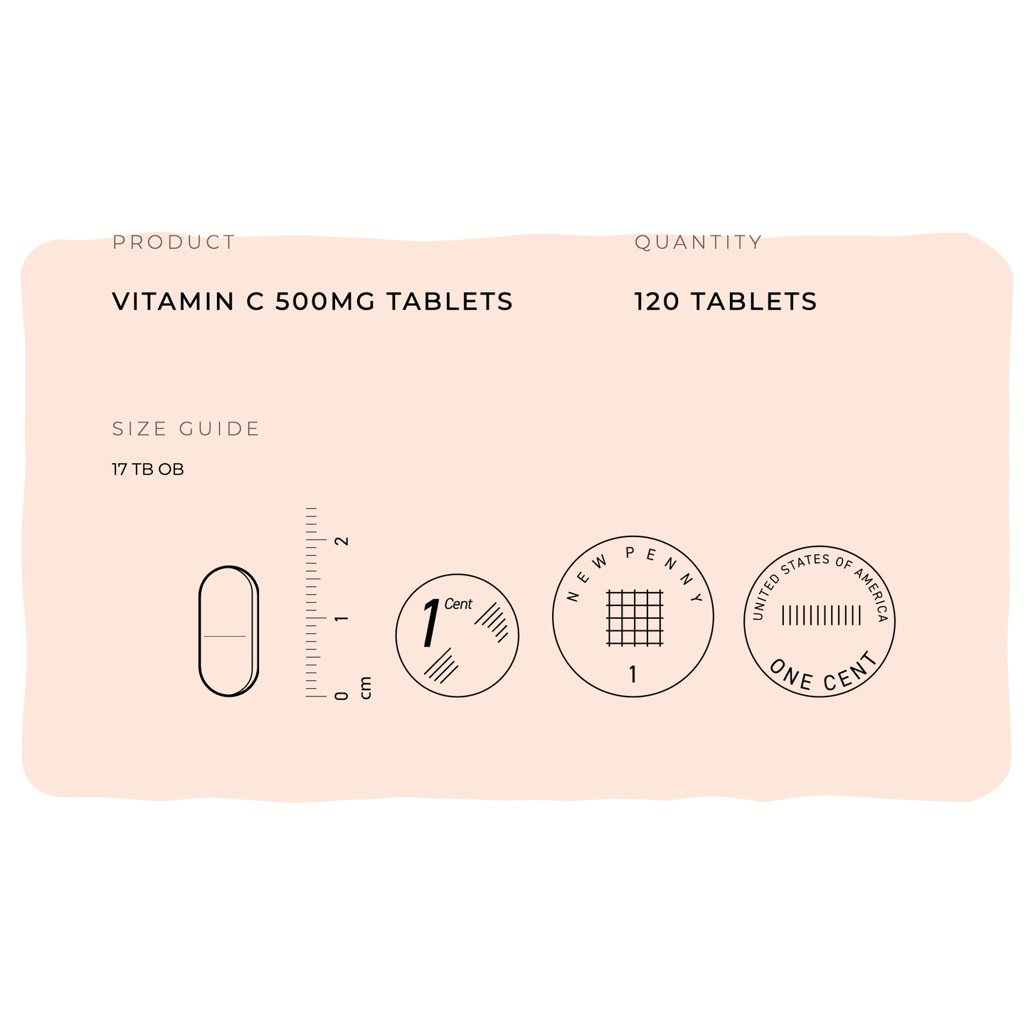 Vitamin C 500mg Tablets - Ascorbic Acid - Immune Support
