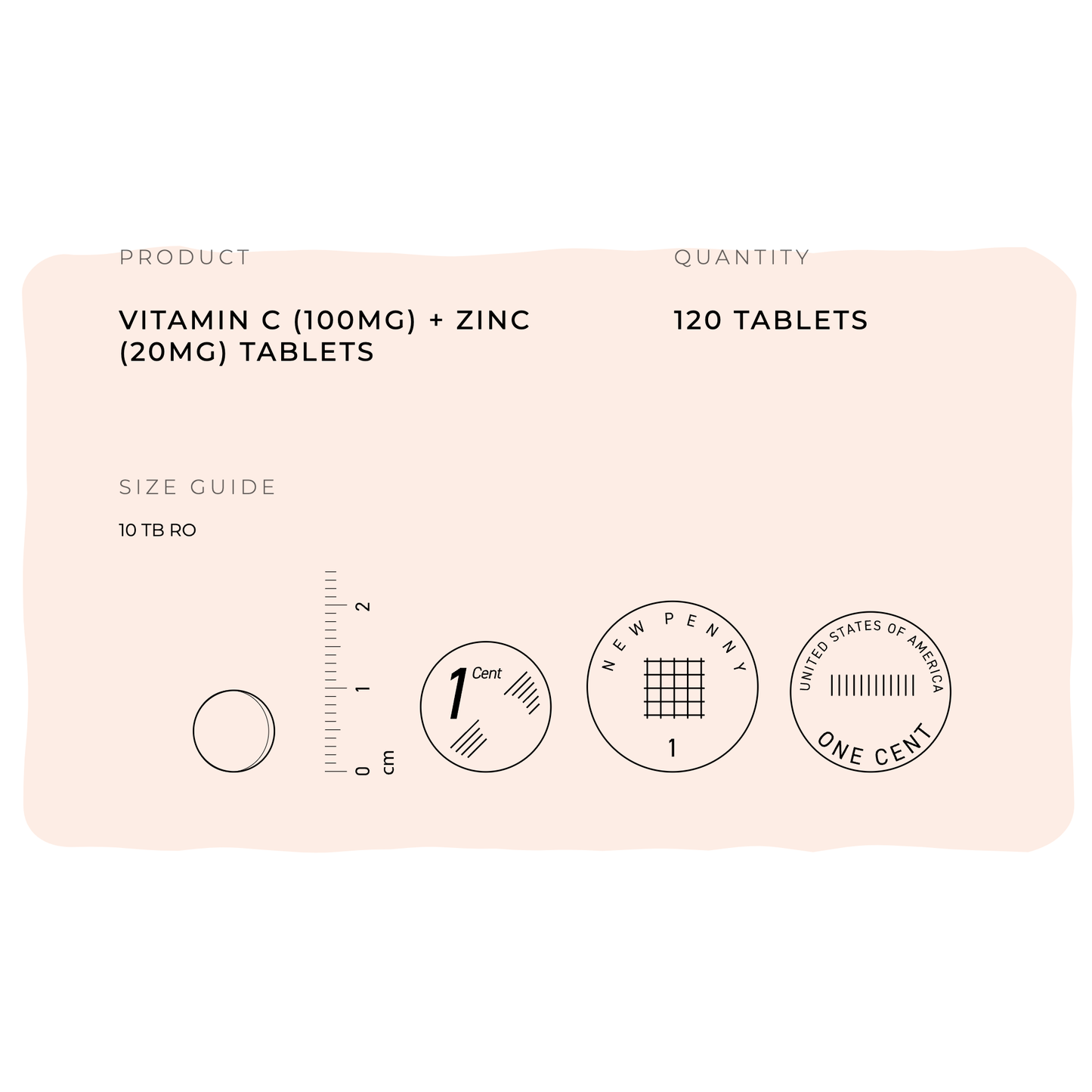 Vitamin C 100mg & Zinc 20mg - Natural Immune Boost Vegan