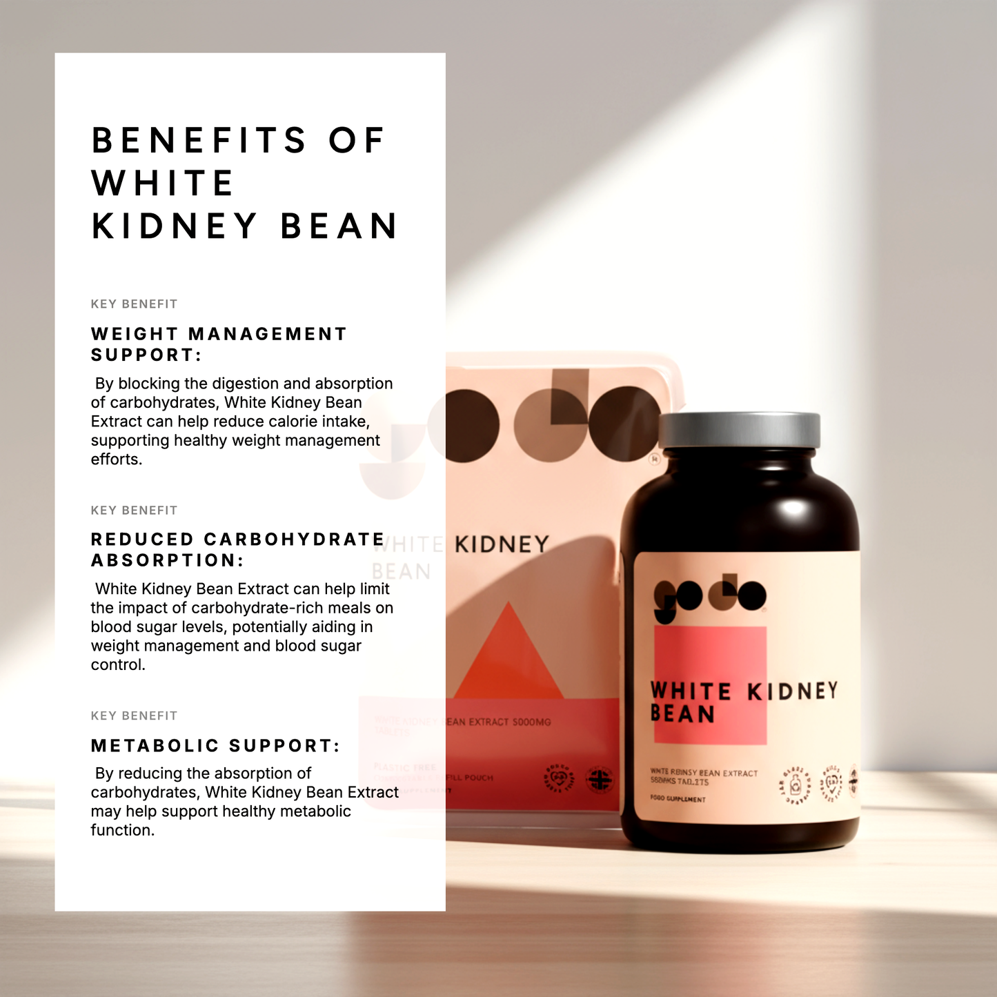 Carb Blocker Tablets - White Kidney Bean Extract - UK Made Vegan