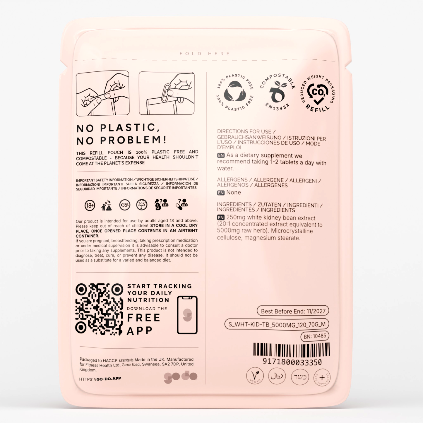 Carb Blocker Tablets - White Kidney Bean Extract - UK Made Vegan