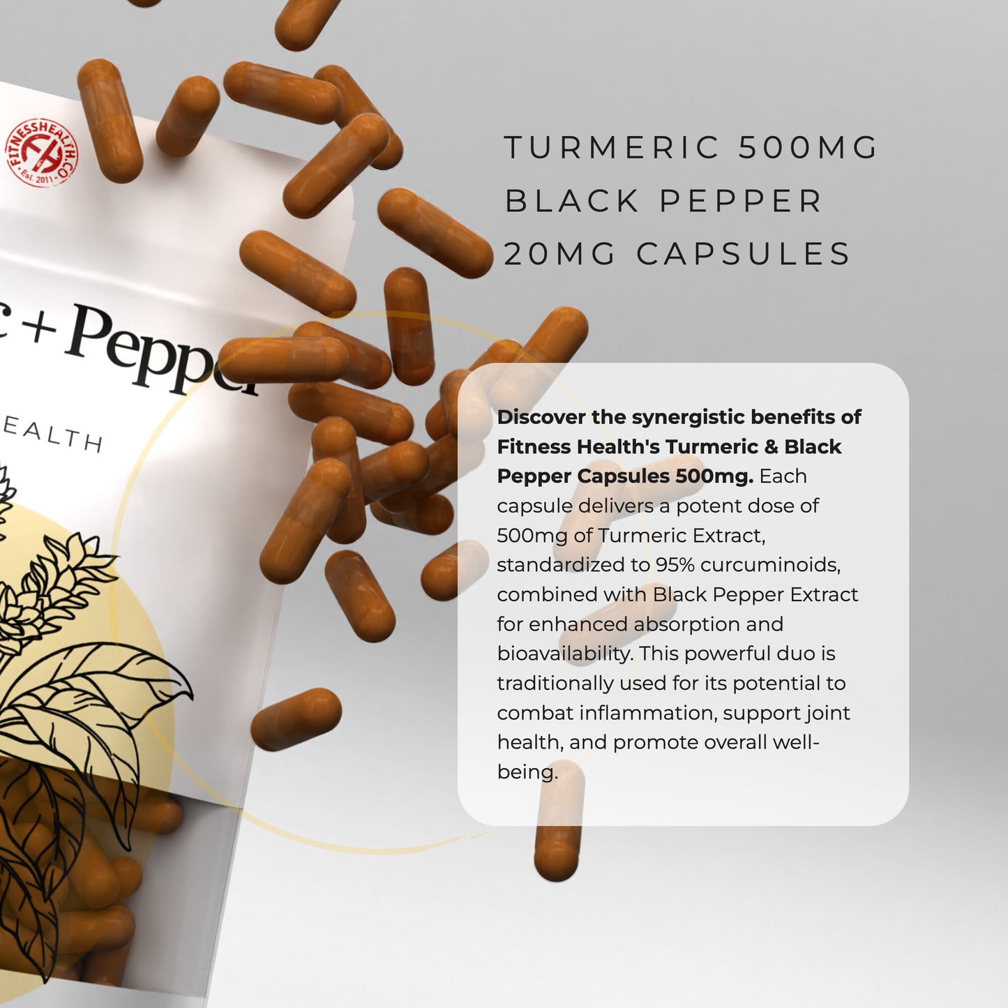 Turmeric Extract + Black Pepper Capsules