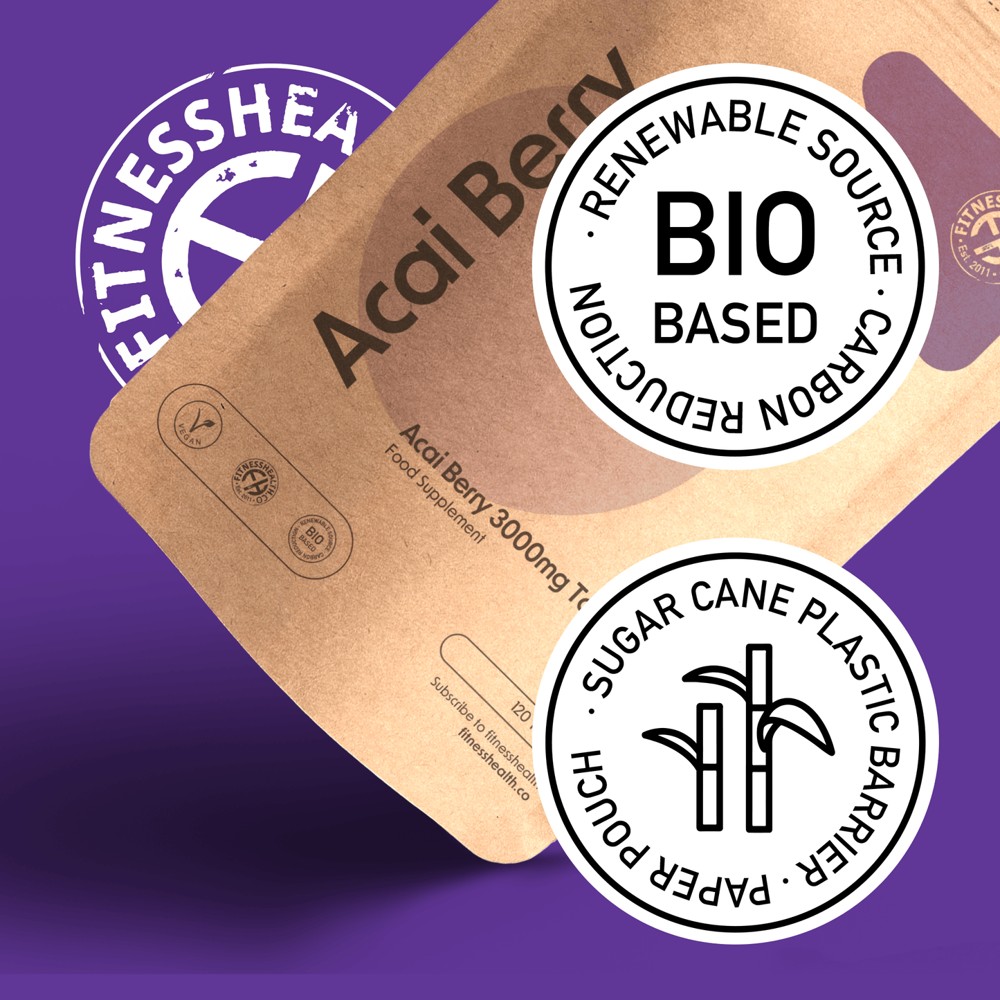 Acai Berry 3000MG High Strength Tablets - Fitness Health