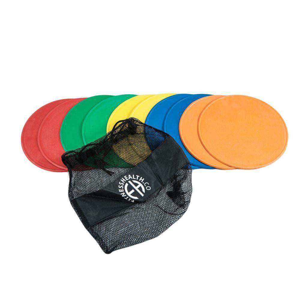 FH Flat Disc Markers Non Slip Set of 10 - Fitness Health