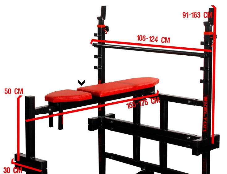 Bench with barbell racks-Hyperion - Fitness Health 