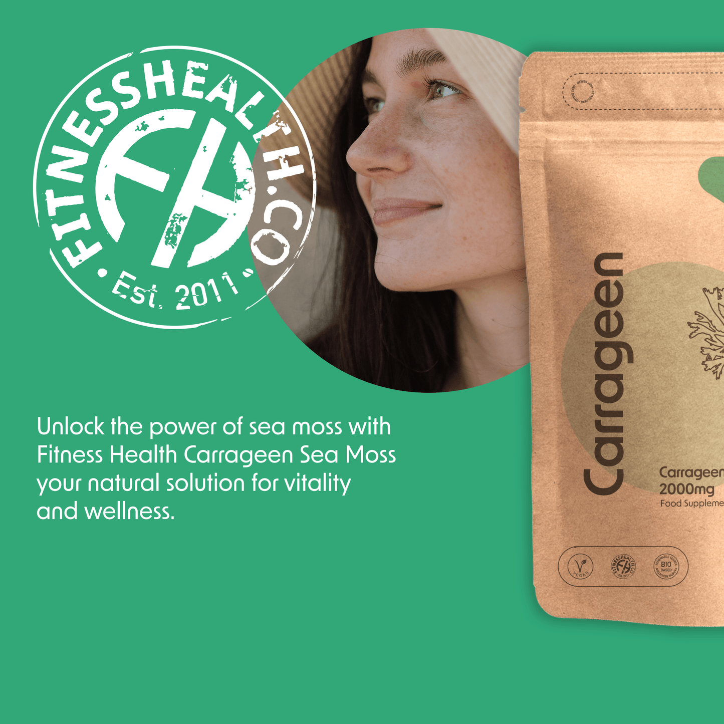 Carrageen Sea Moss Capsules 2000mg - Fitness Health