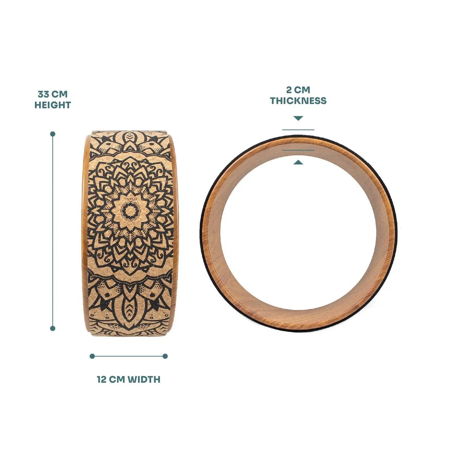Cork Yoga Wheel - Fitness Health