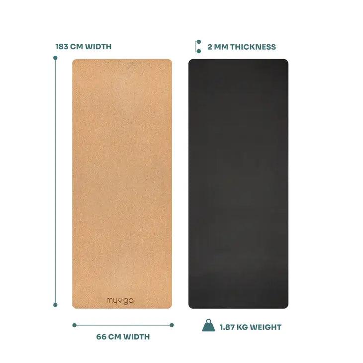Cork/Rubber Yoga Mat - Fitness Health