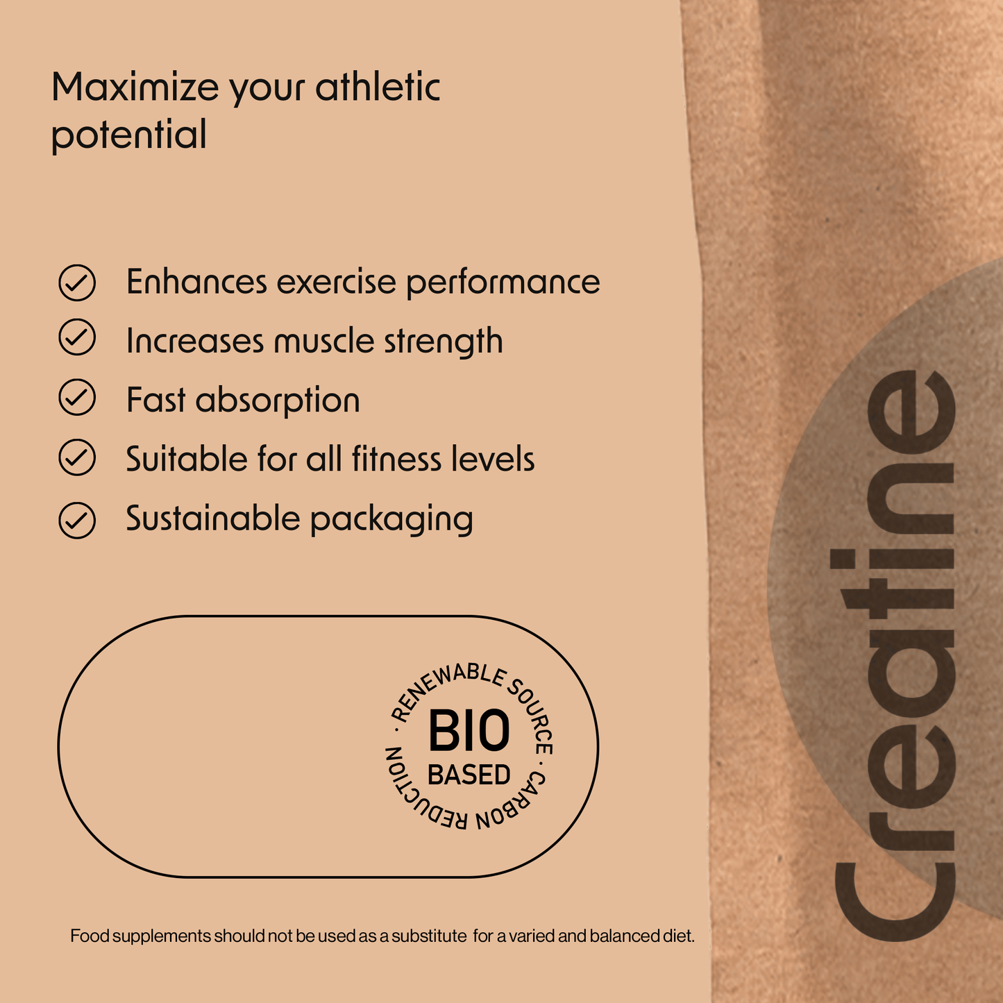 Creatine Monohydrate 750mg Capsules Vegan - Fitness Health