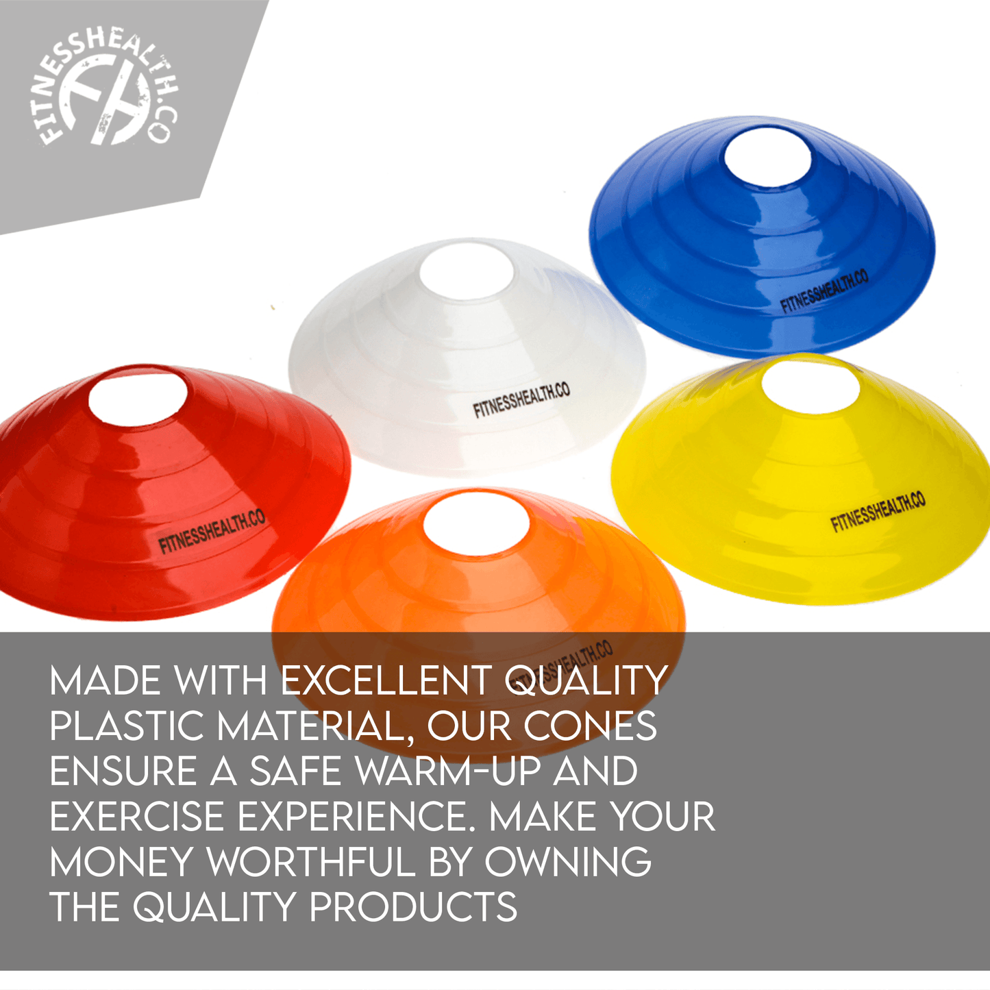 FH Marker Sports Agility Cones 5, 10 ,25, 50 Sets - Fitness Health