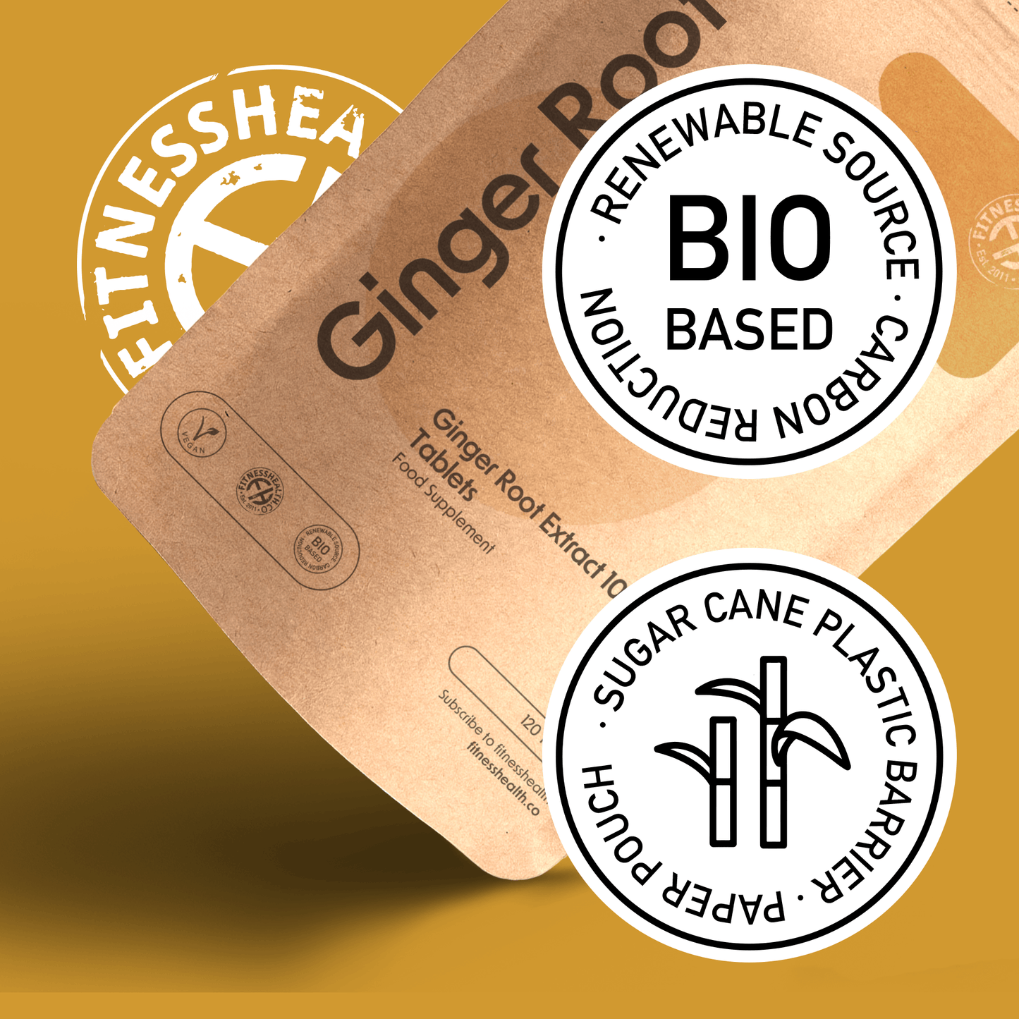 Ginger Root Extract 1000mg Gingerol Tablets - Fitness Health