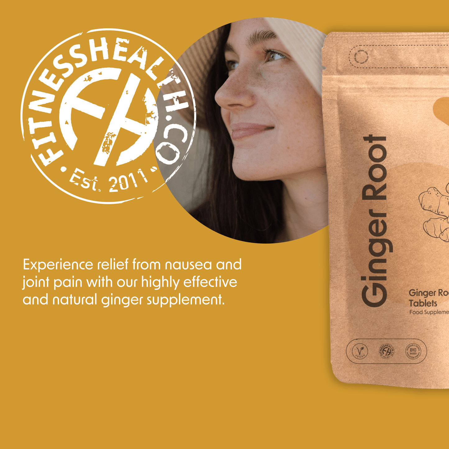 Ginger Root Extract 1000mg Gingerol Tablets - Fitness Health