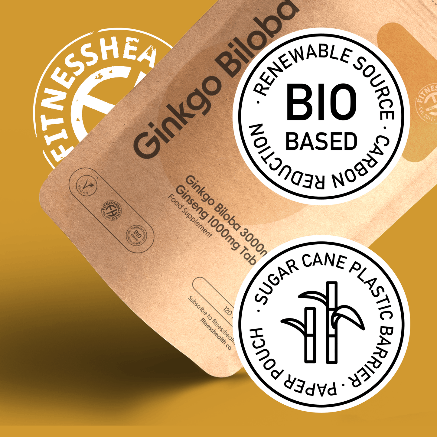 Ginkgo Biloba 3000mg with Ginseng 1000mg - Fitness Health