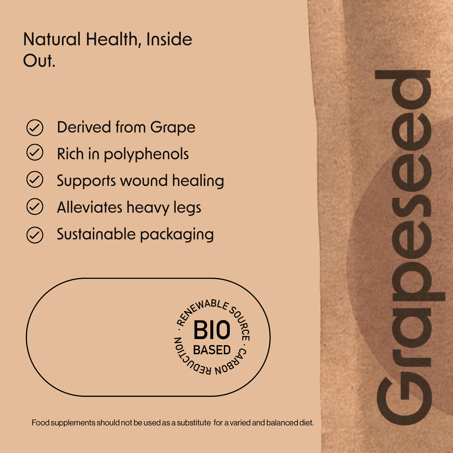 Grape Seed Extract 12000mg Tablets Vegan - Fitness Health