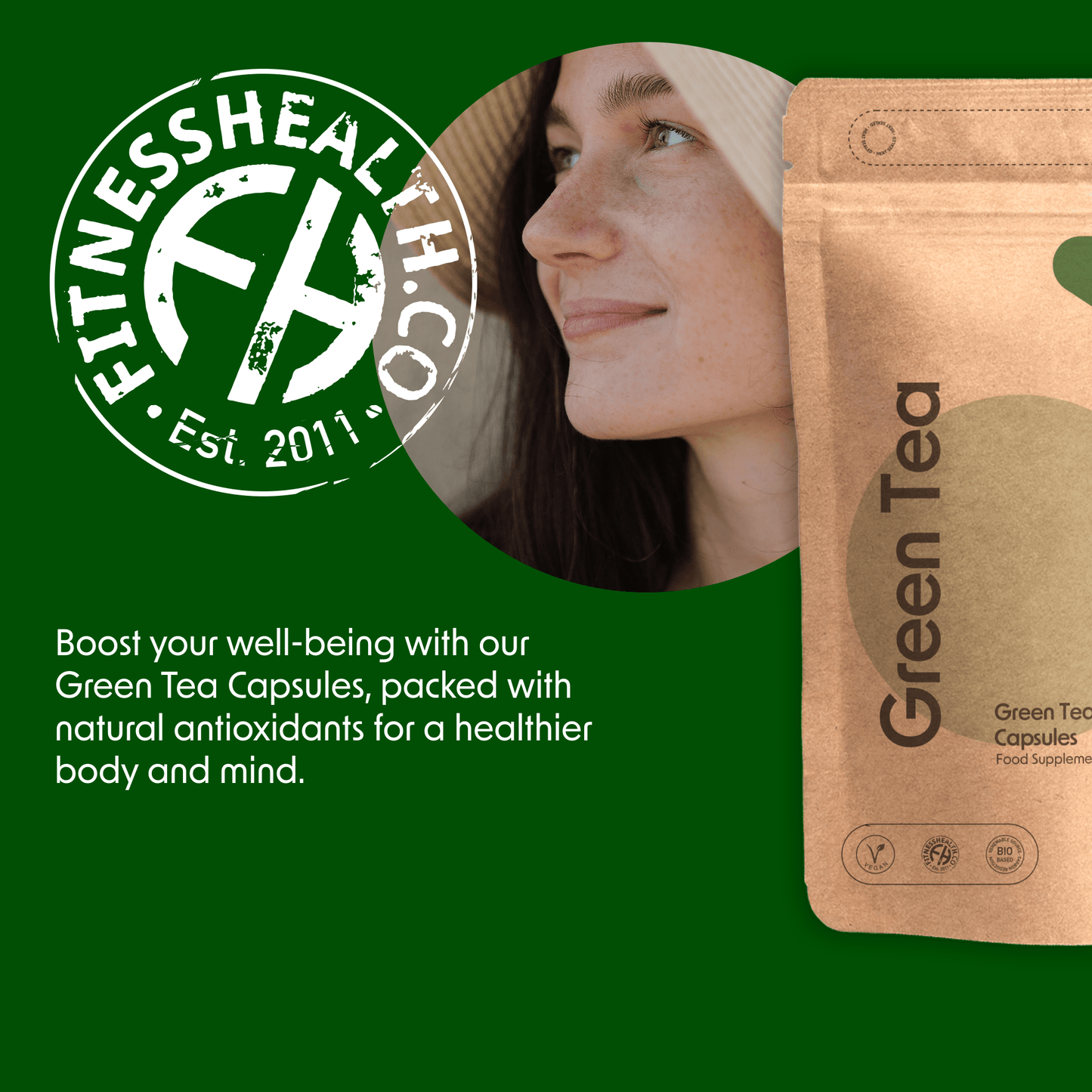 Green Tea Extract 2000mg Capsules - Natural Fat Burner - Fitness Health