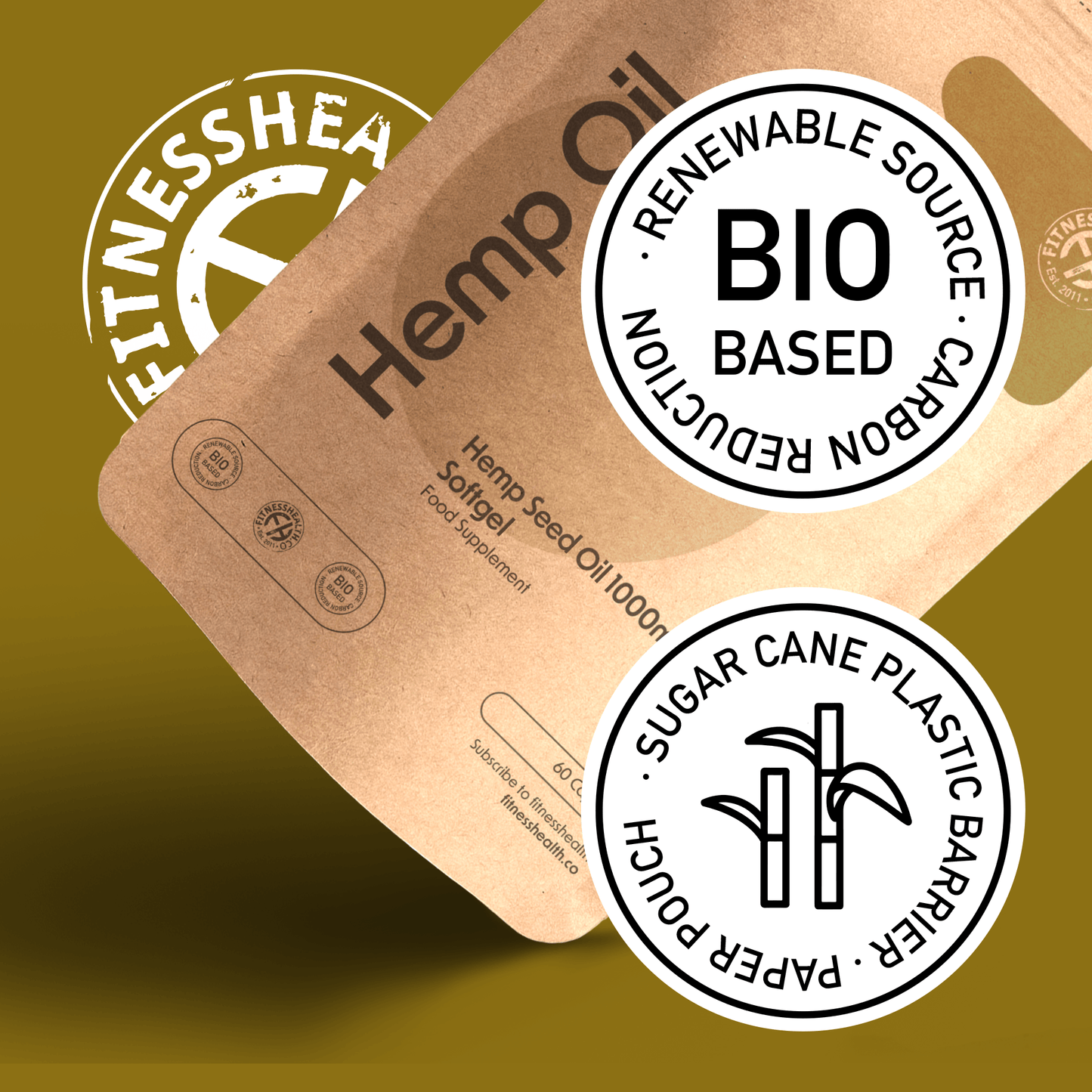 Hemp Seed Oil 1000mg Omega 3 - Softgel Capsules - Fitness Health