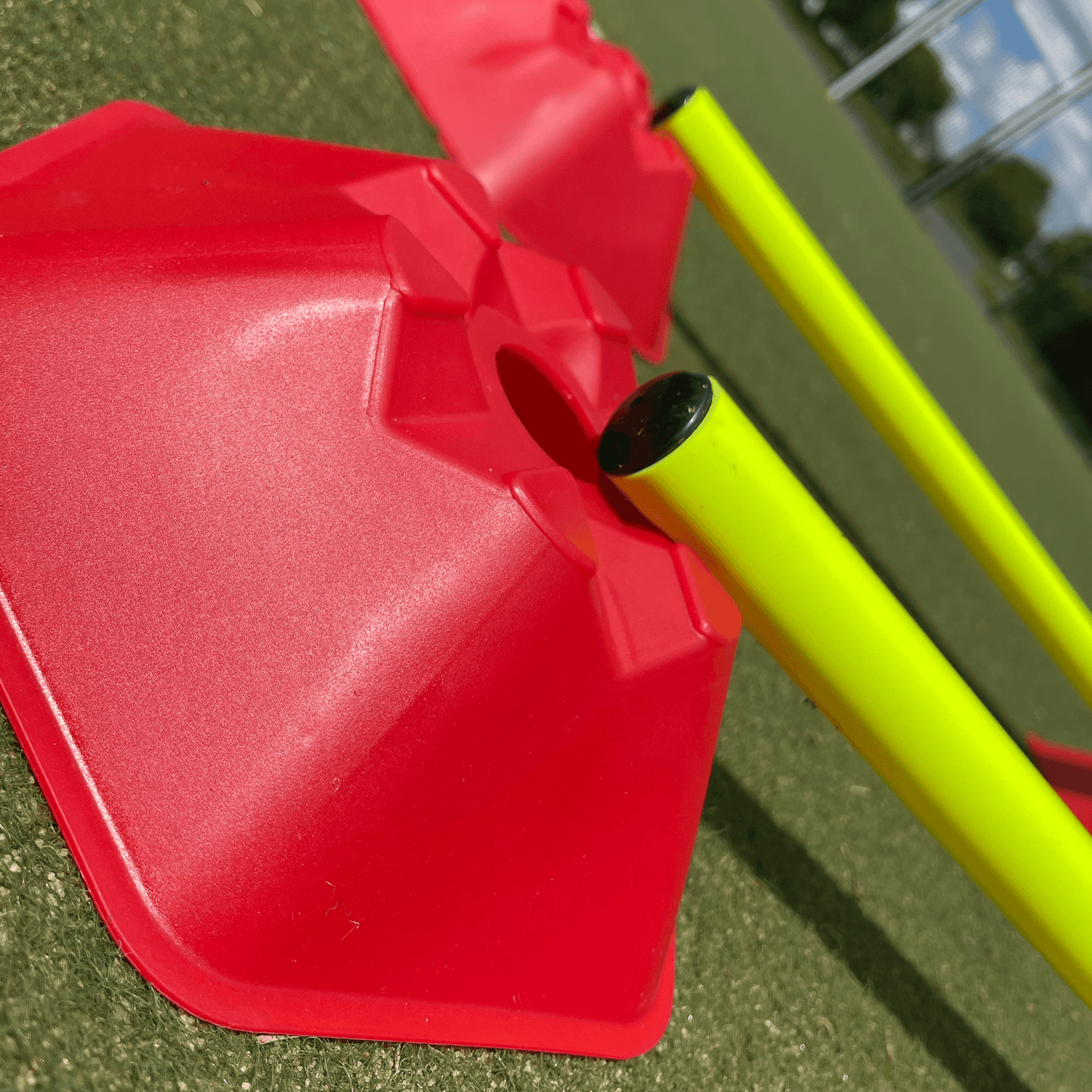 Hexagon Cone with Hurdle Pole Set ( 8 cones & 4 Agility Poles) - Fitness Health