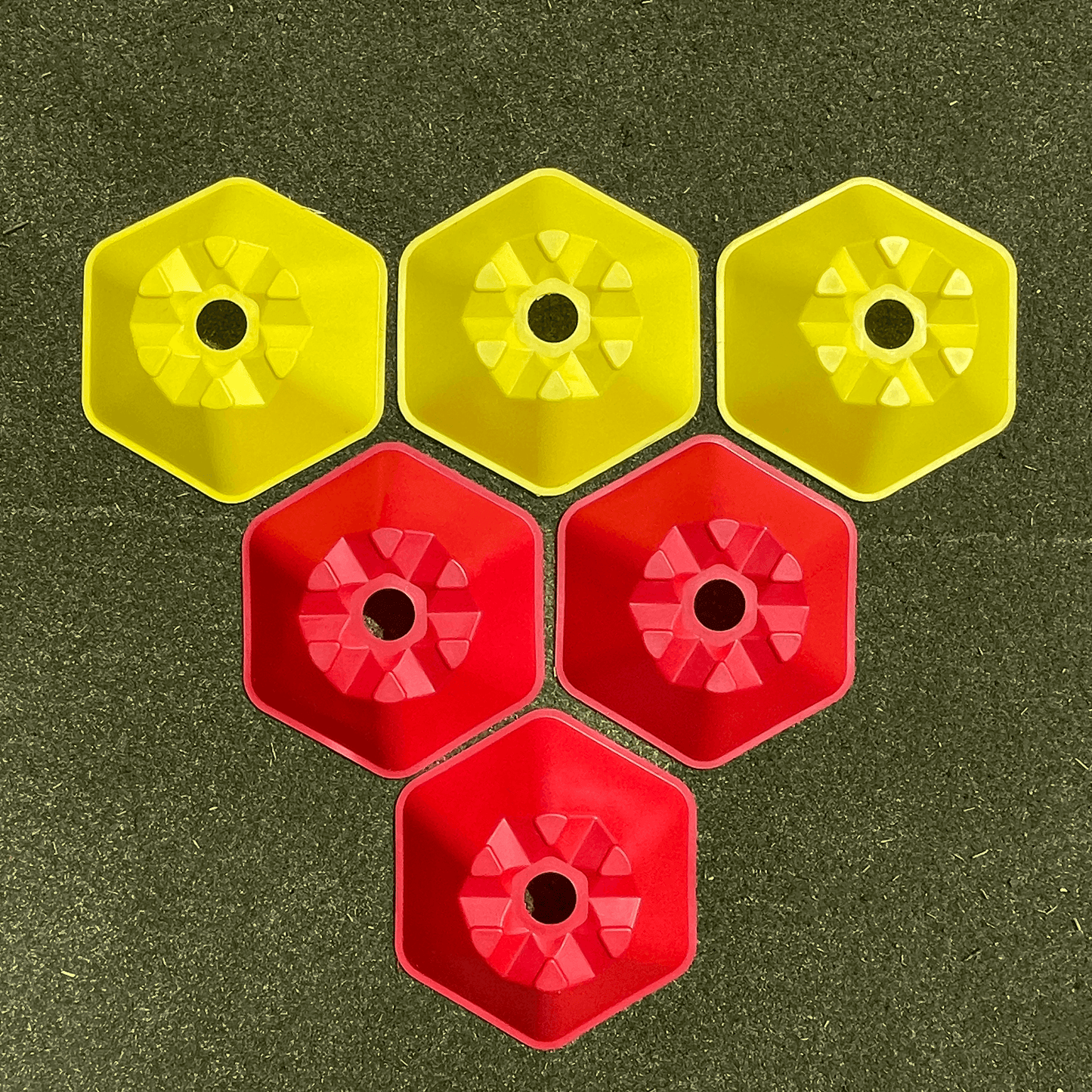 Hexagon Cone with Hurdle Pole Set ( 8 cones & 4 Agility Poles) - Fitness Health