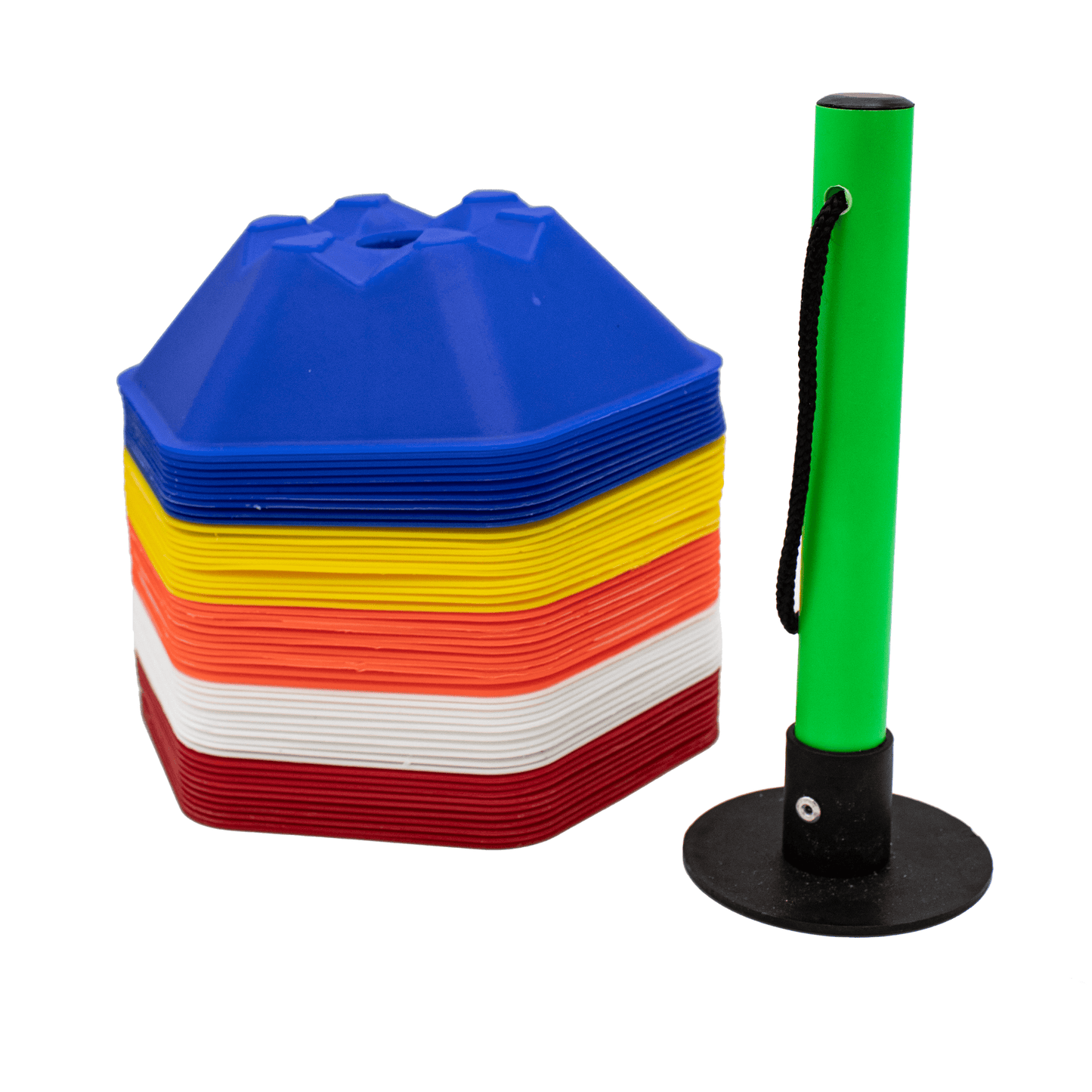 Hexagon Cones for Speed Agility Training 50 Set - Fitness Health